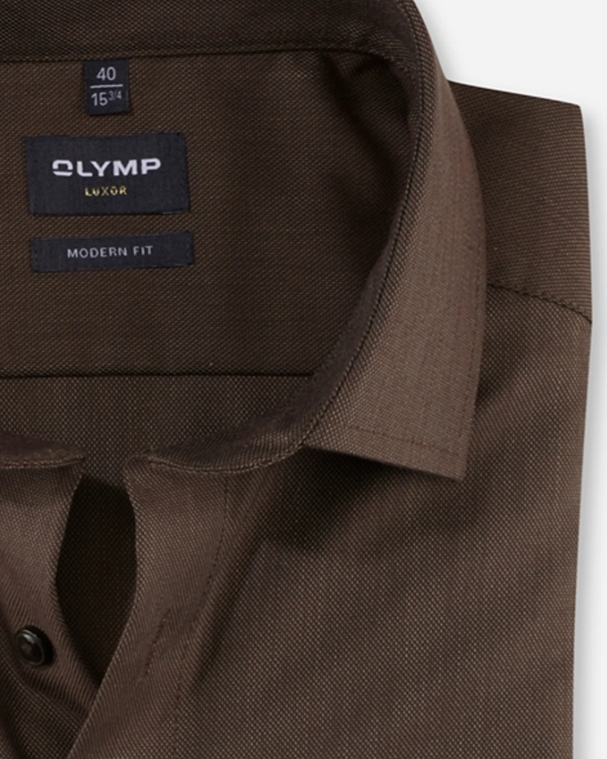 OLYMP Luxor Modern Fit Overhemd LM Bruin 096498-001-39