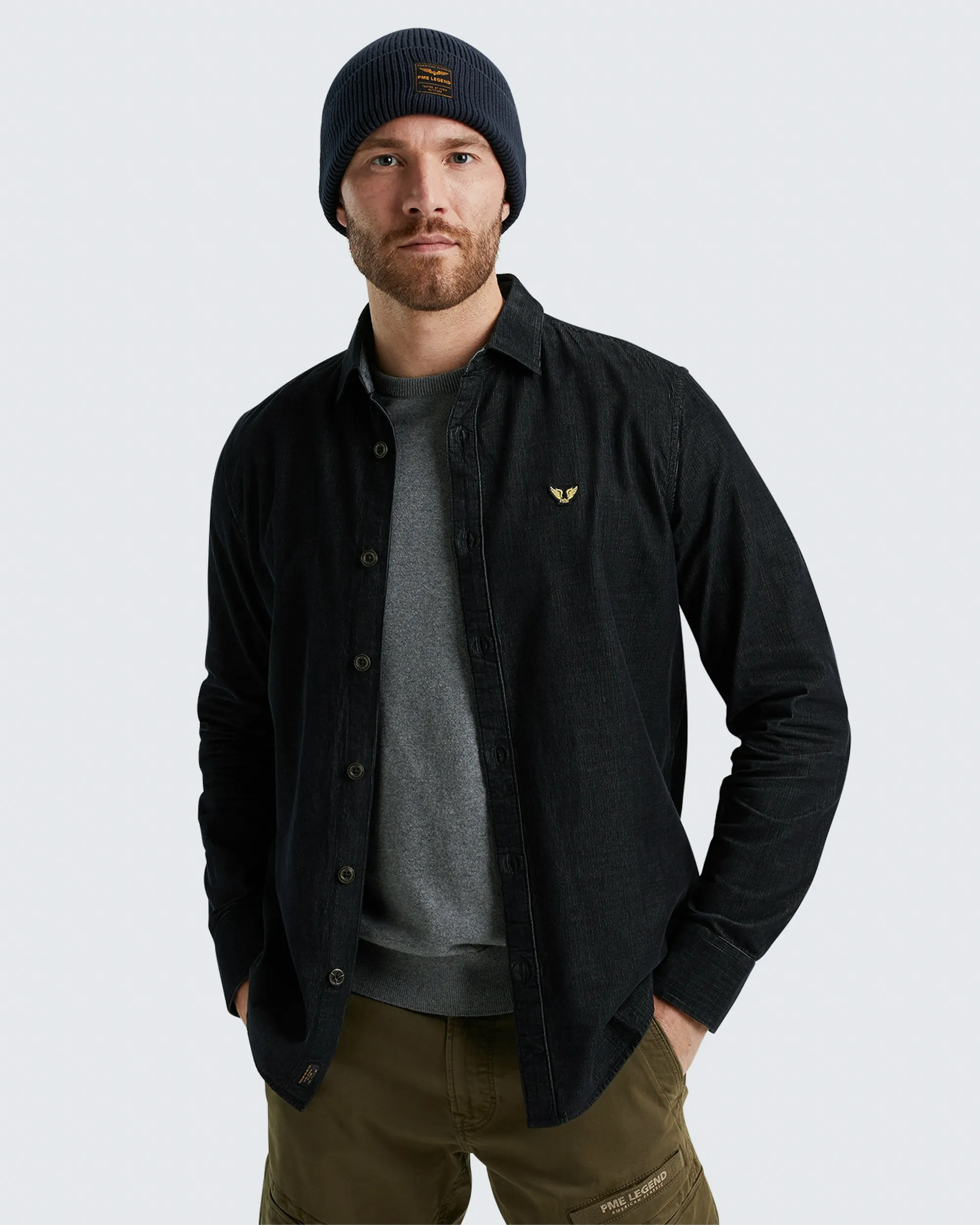 PME Legend Casual Overhemd LM Zwart 096679-001-L