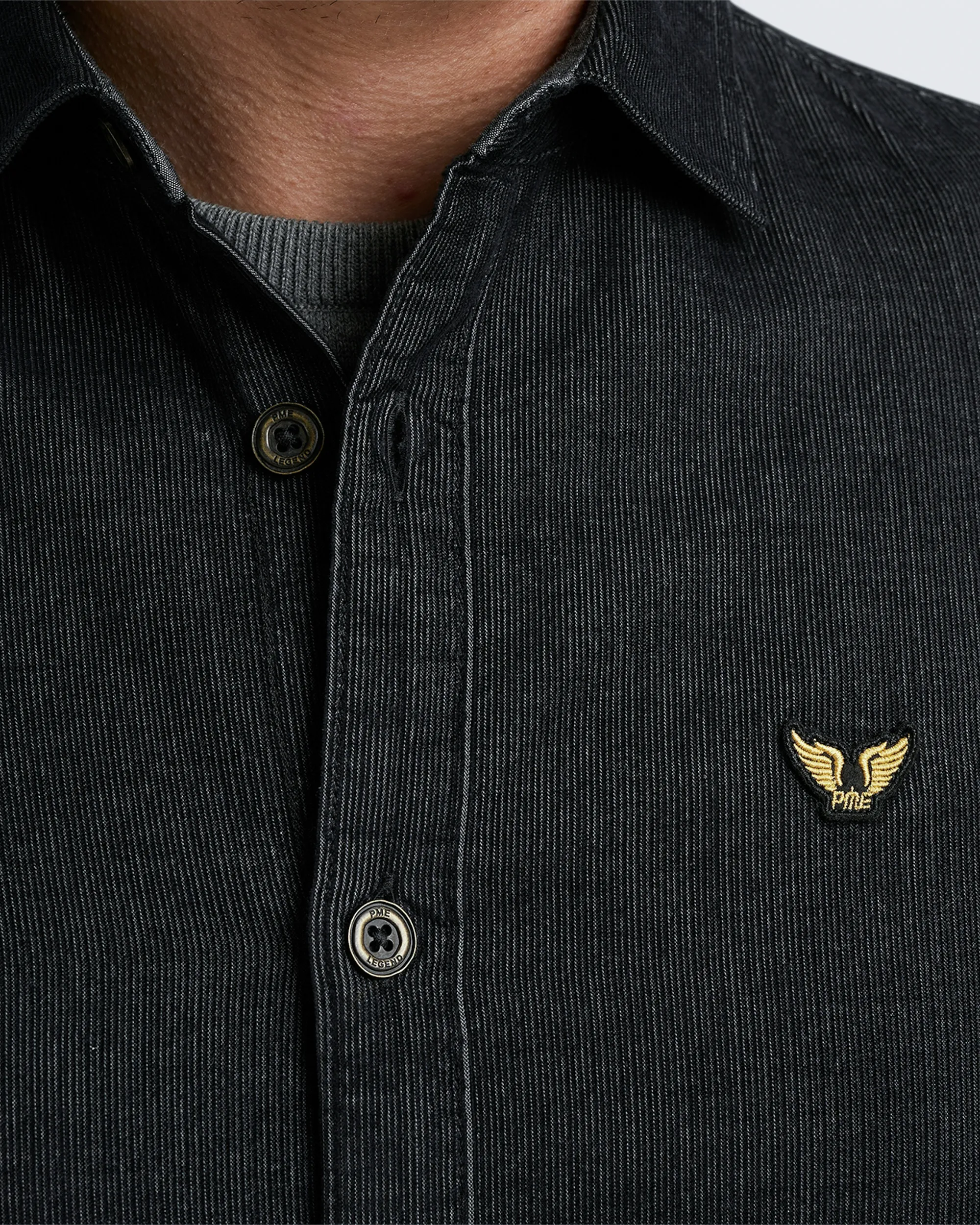 PME Legend Casual Overhemd LM Zwart 096679-001-L