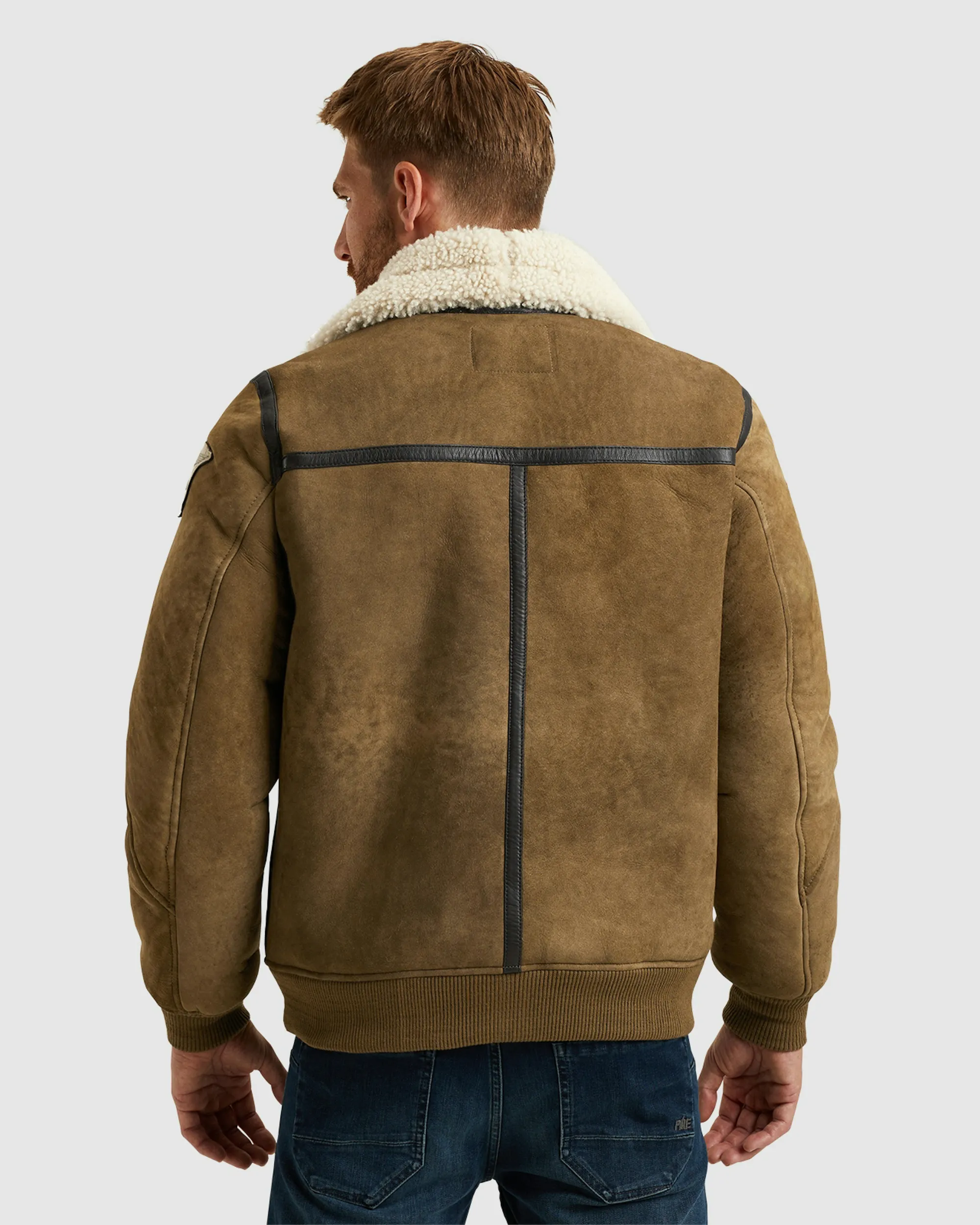 PME Legend Stinmen Leren jas Khaki 096712-001-L