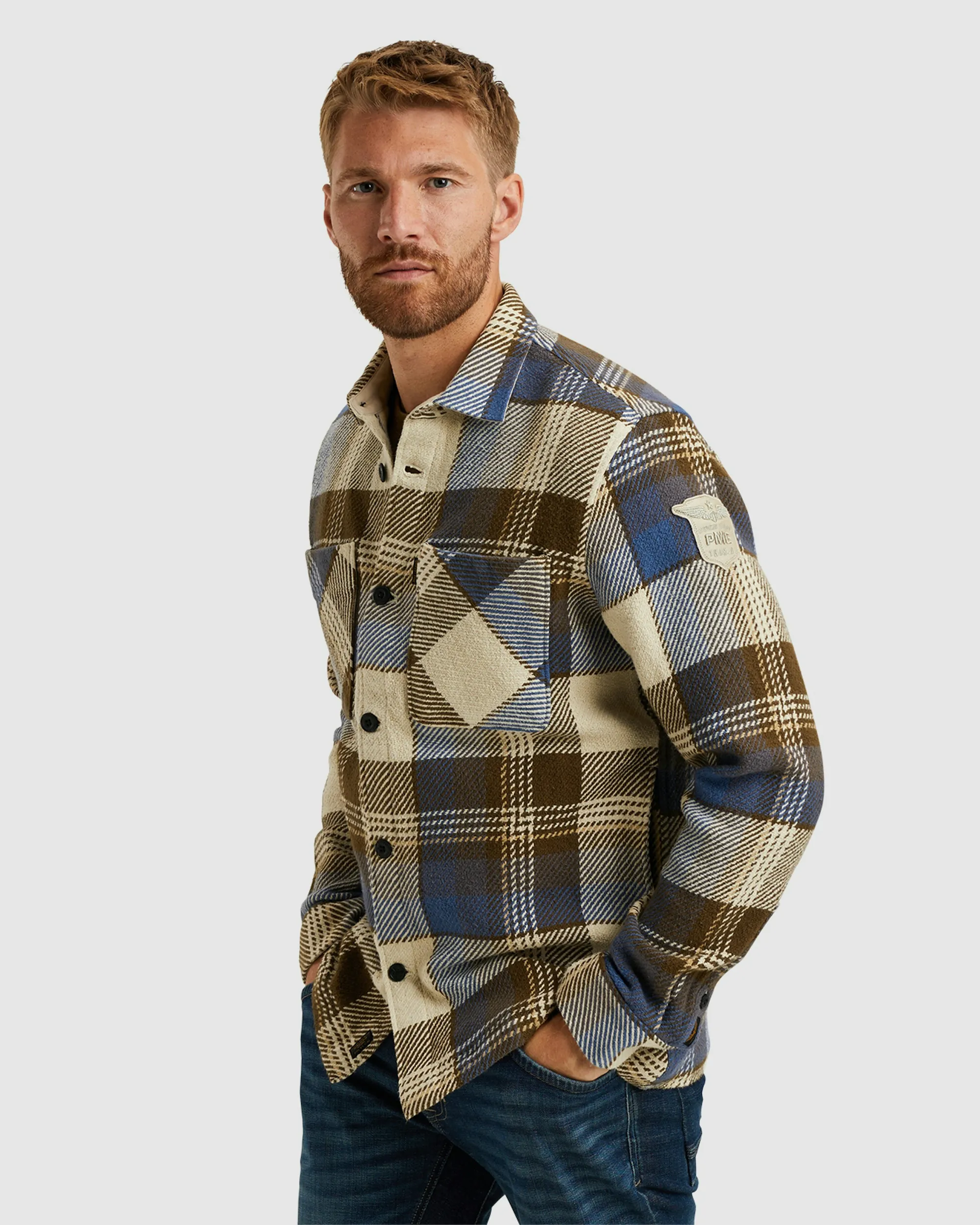 PME Legend Overshirt Blauw 096768-001-L
