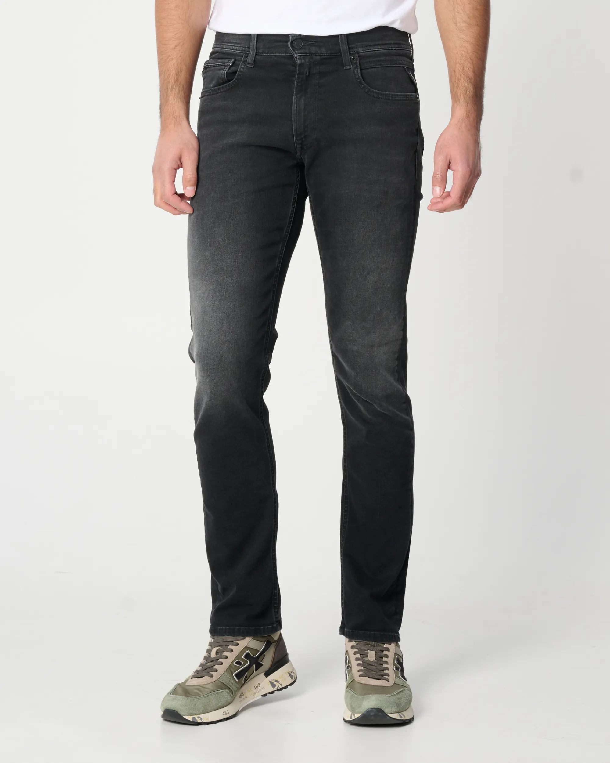 Replay Grover Hyperflex Dust Jeans Zwart 096987-001-28/32