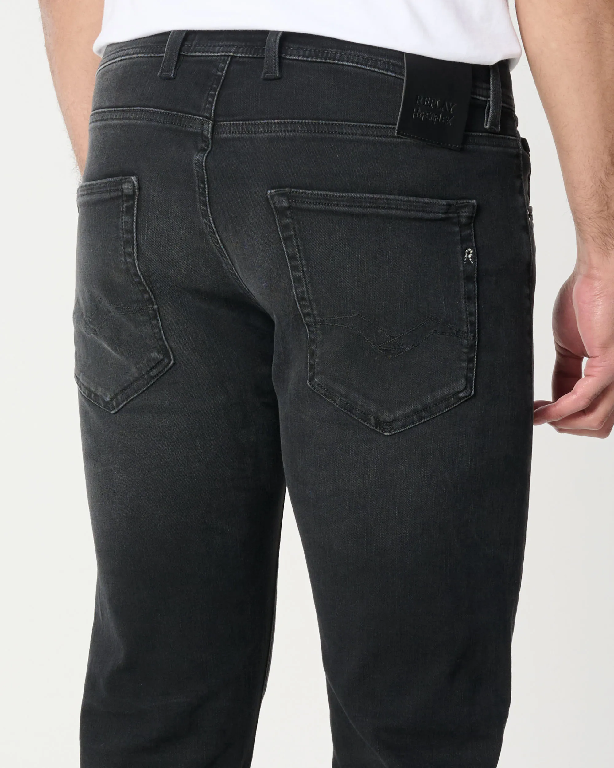 Replay Grover Hyperflex Dust Jeans Zwart 096987-001-28/32