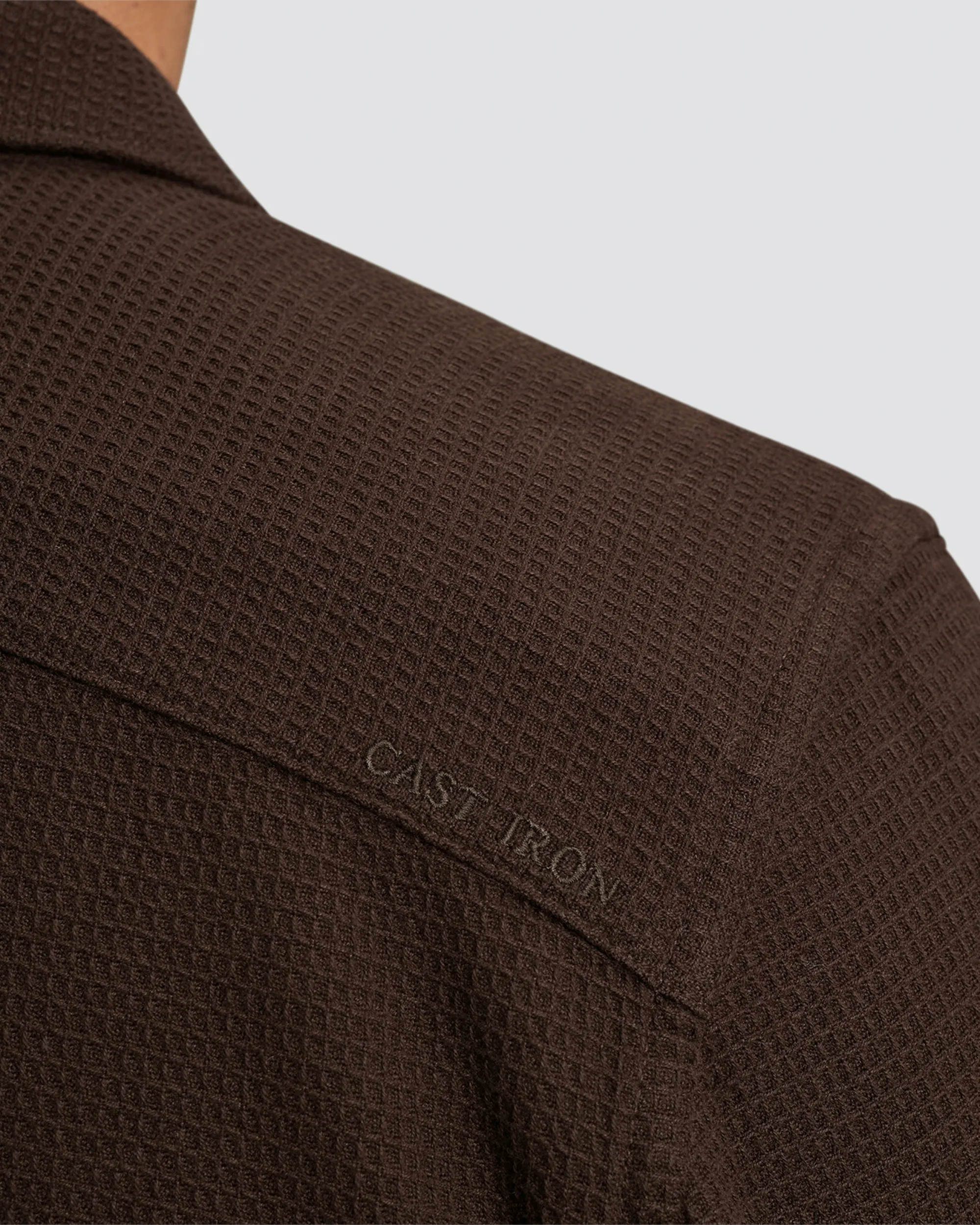 Cast Iron Overshirt Bruin 097226-001-L