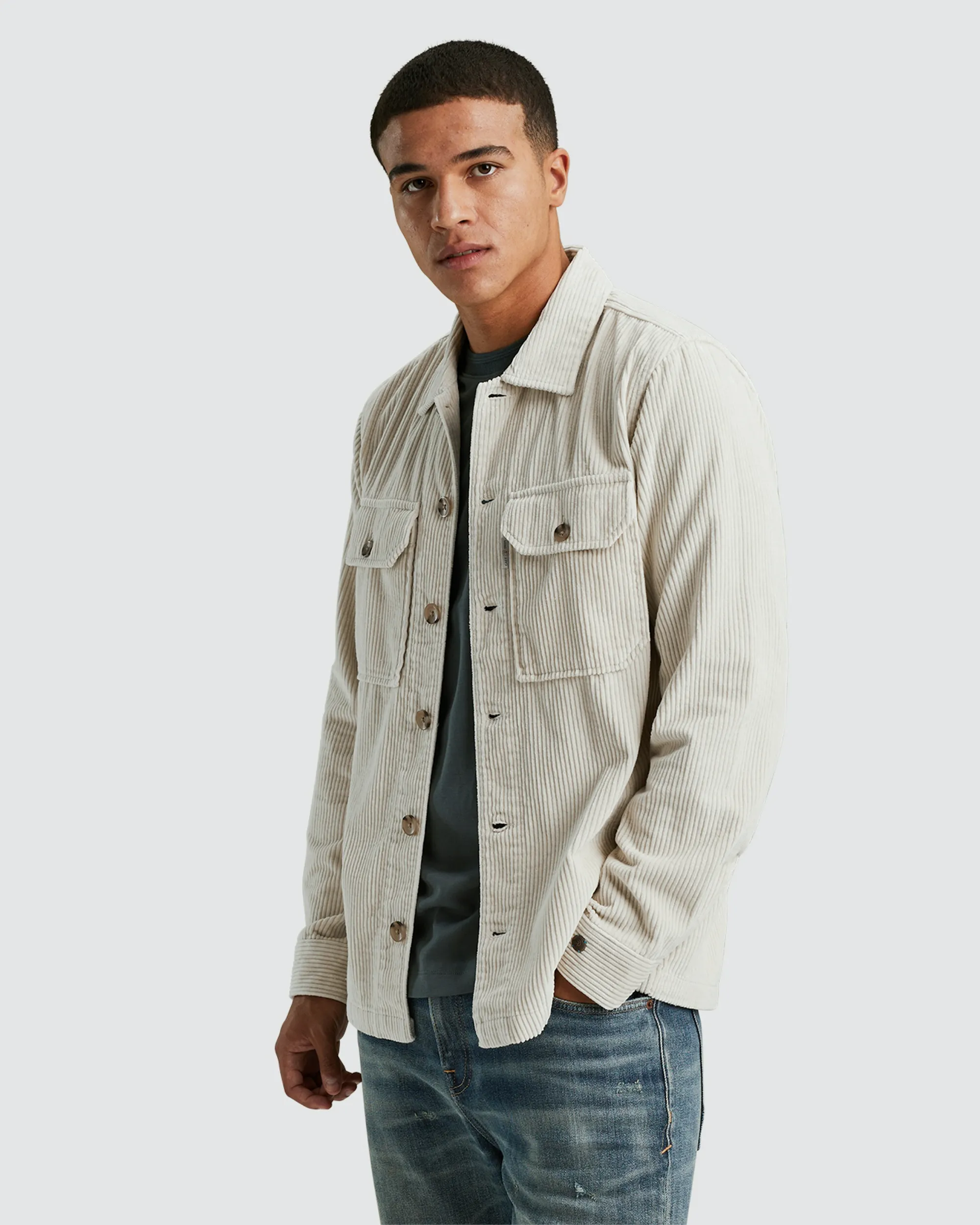 Cast Iron Overshirt Zilver 097229-001-L