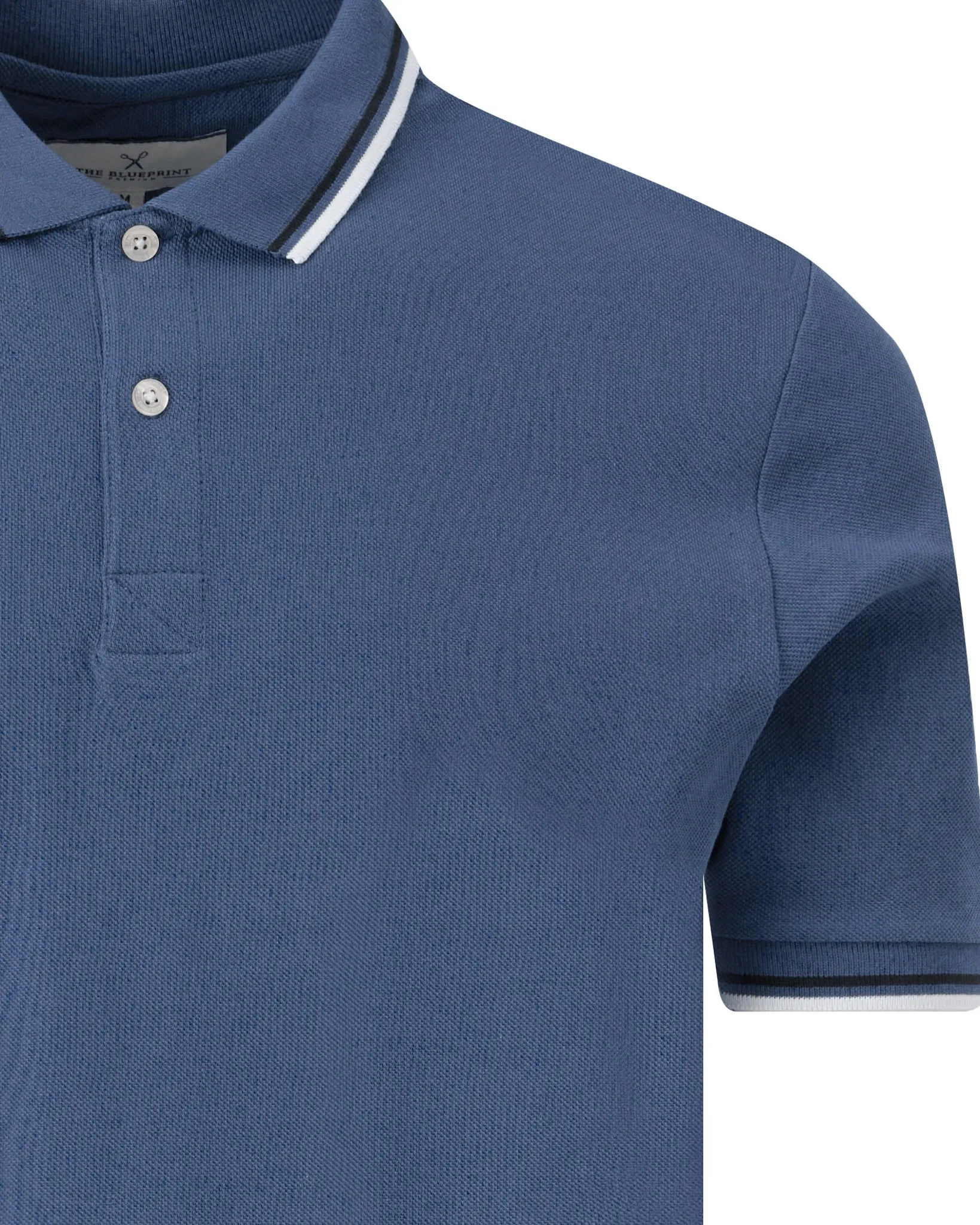 The BLUEPRINT Premium Polo Korte mouw Blue indigo 097671-009-L