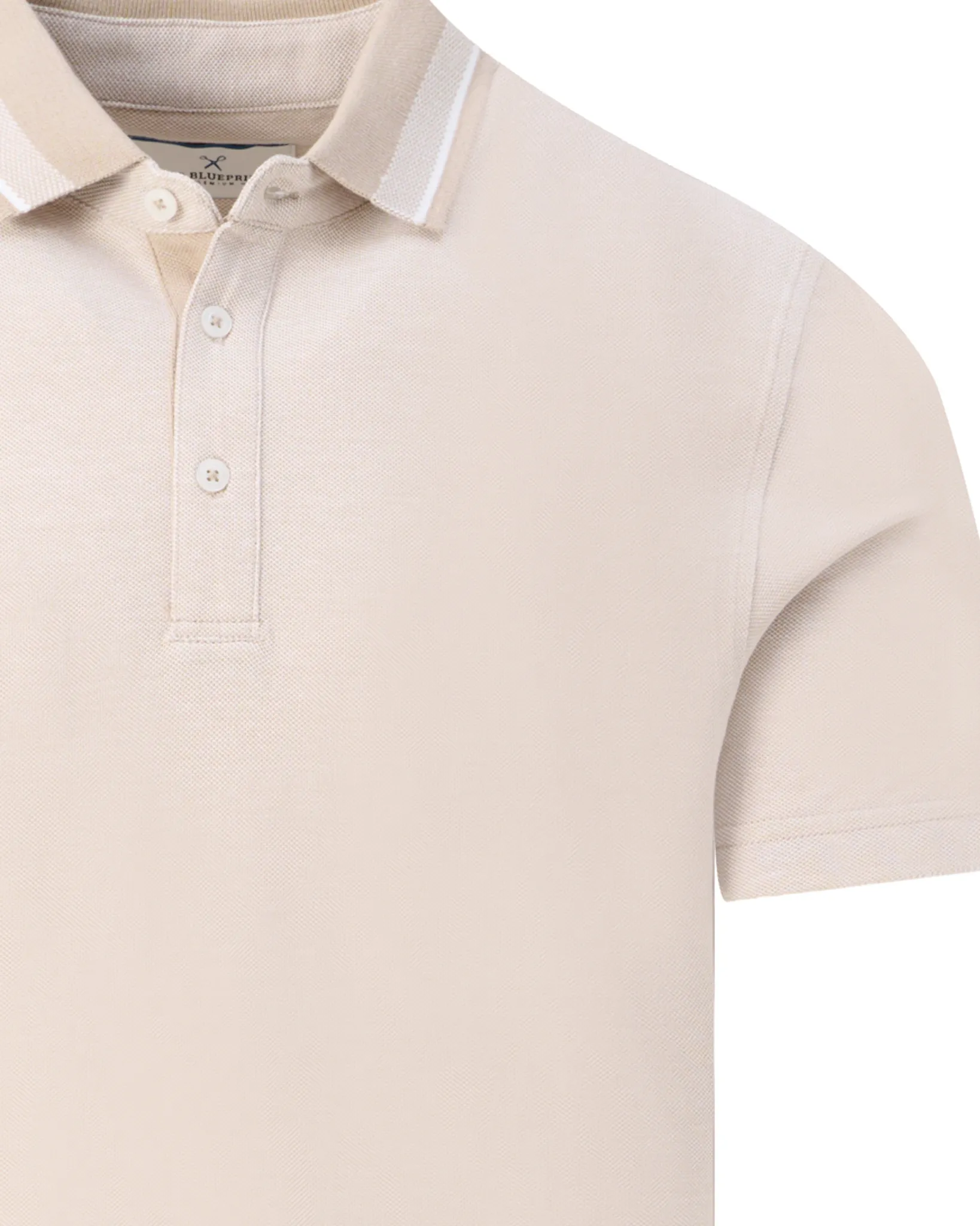 The BLUEPRINT Premium Polo Korte mouw Plaza taupe 097672-006-L