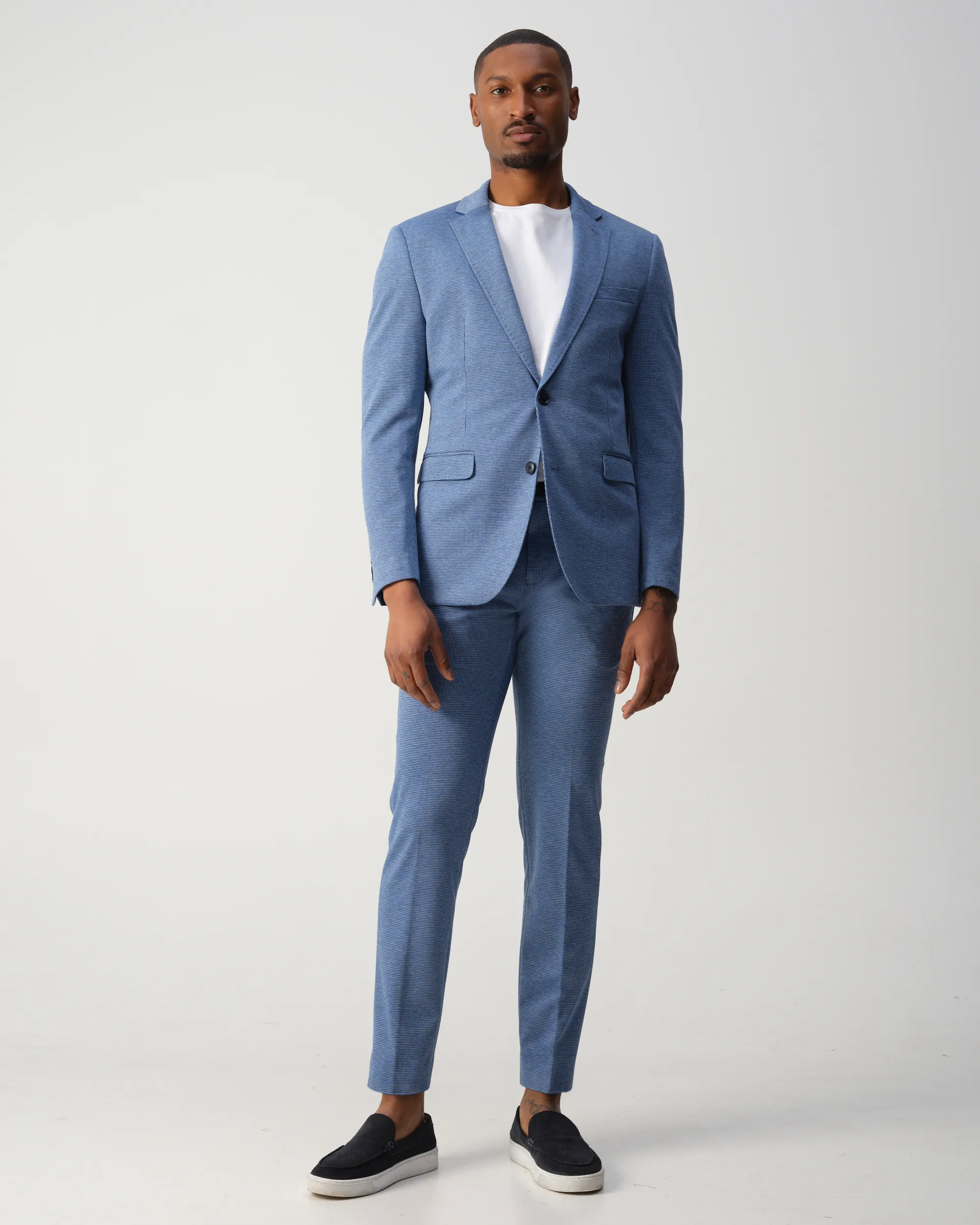 Runway PARTY Mix & Match Colbert Blauw kleine ruit 097701-003-44