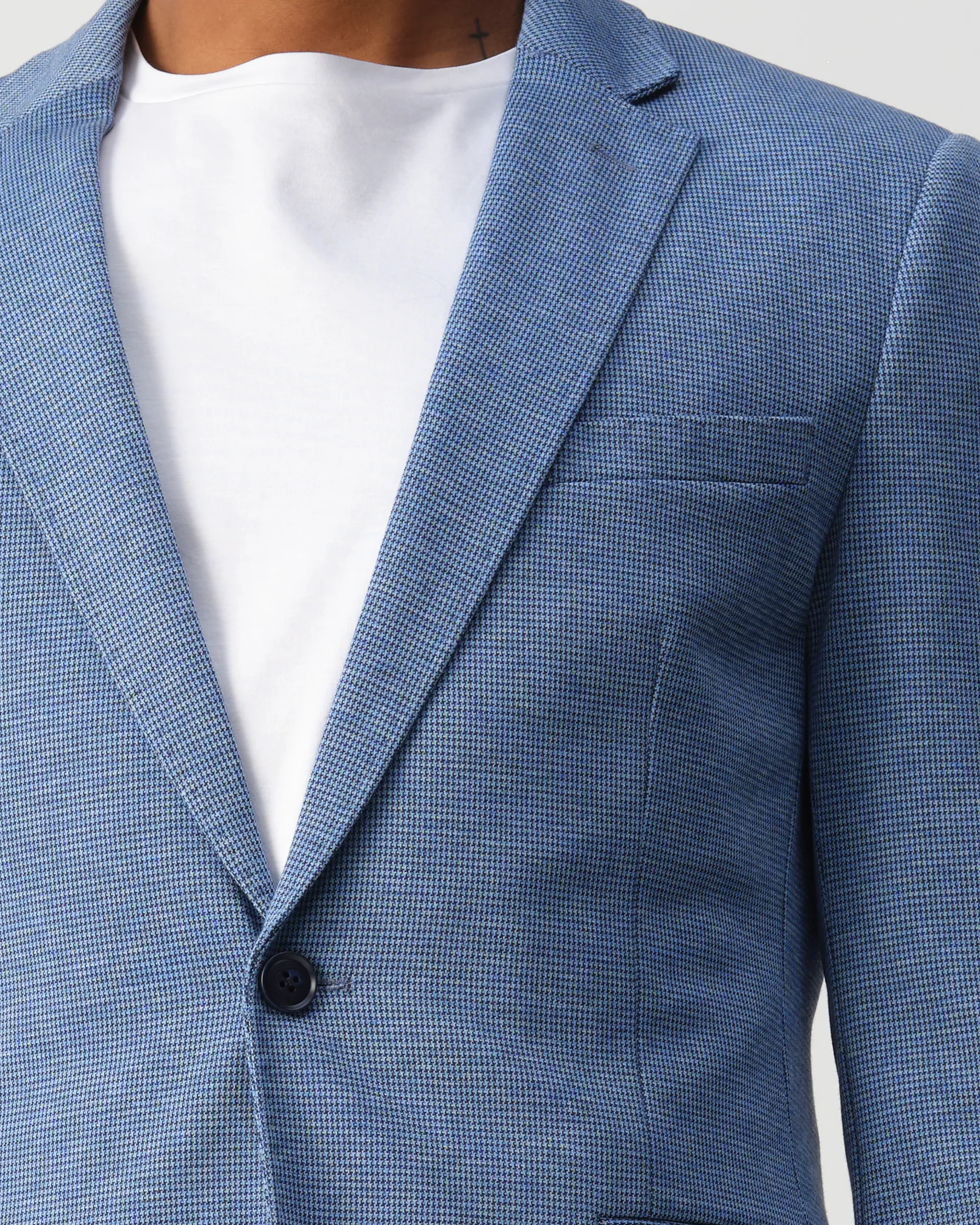 Runway PARTY Mix & Match Colbert Blauw kleine ruit 097701-003-44