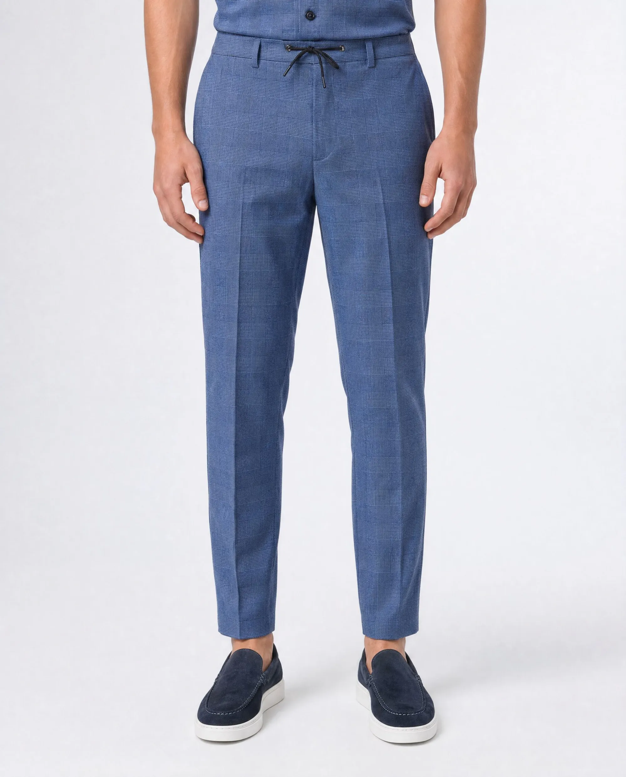 Runway PARTY Mix & Match Pantalon Blauw grote ruit 097703-002-44