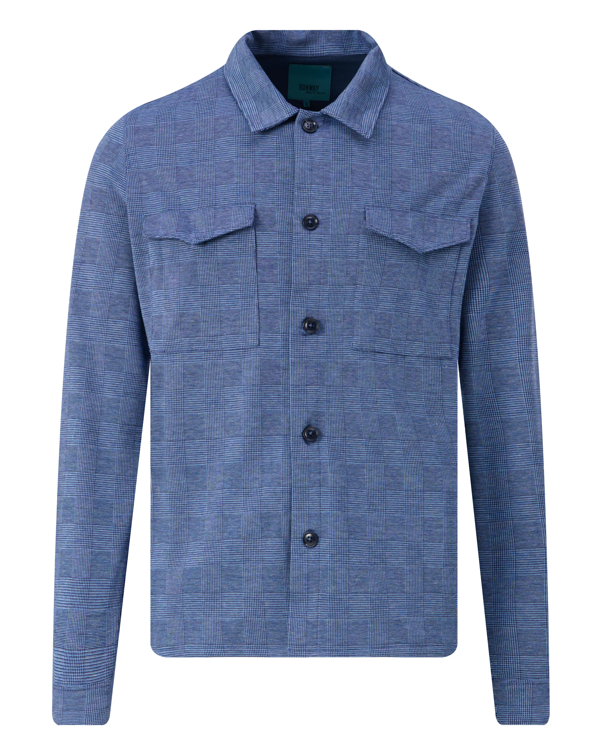 Runway PARTY Overshirt Blauw grote ruit 097706-001-L
