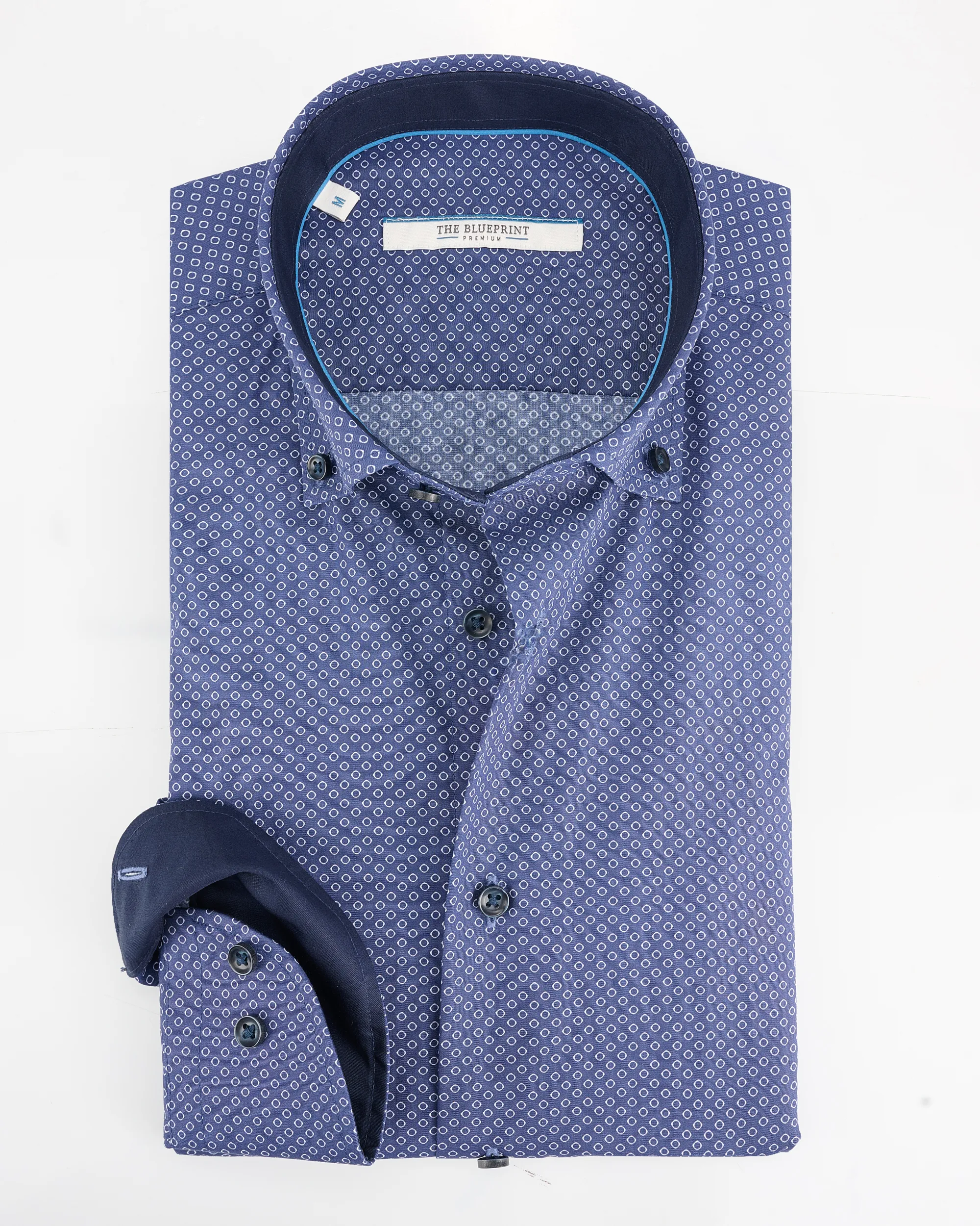 The BLUEPRINT Premium - Overhemd LM Navy dessin 097719-001-L