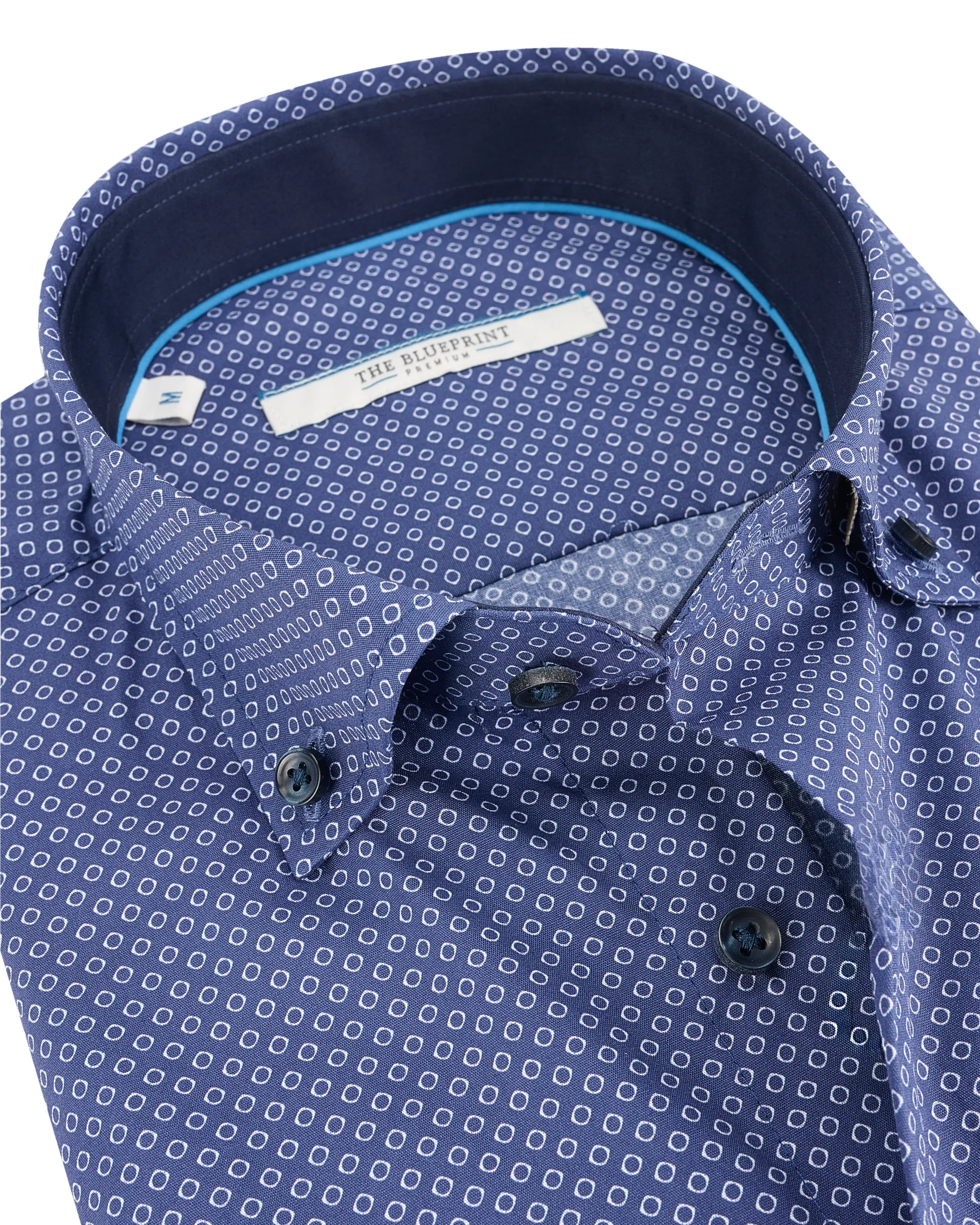 The BLUEPRINT Premium - Overhemd LM Navy dessin 097719-001-L
