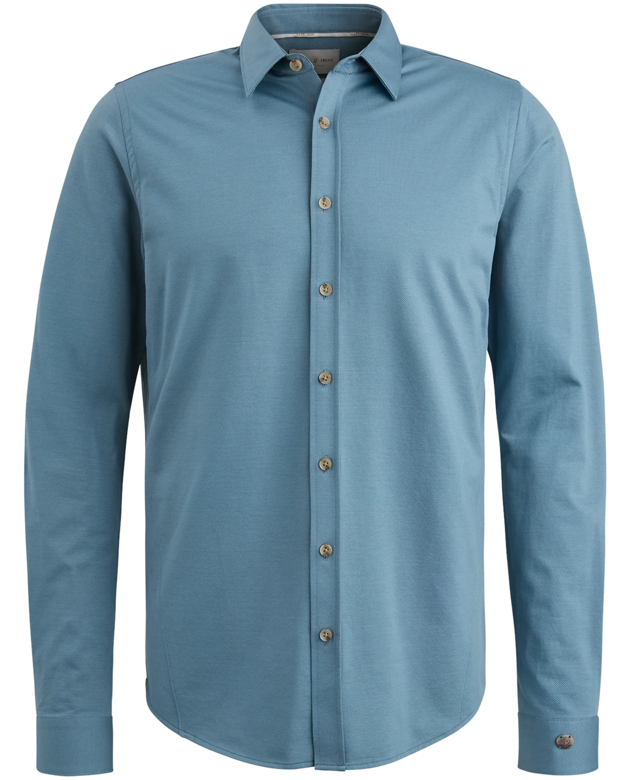 Cast Iron Casual Overhemd LM Blauw 098820-001-L