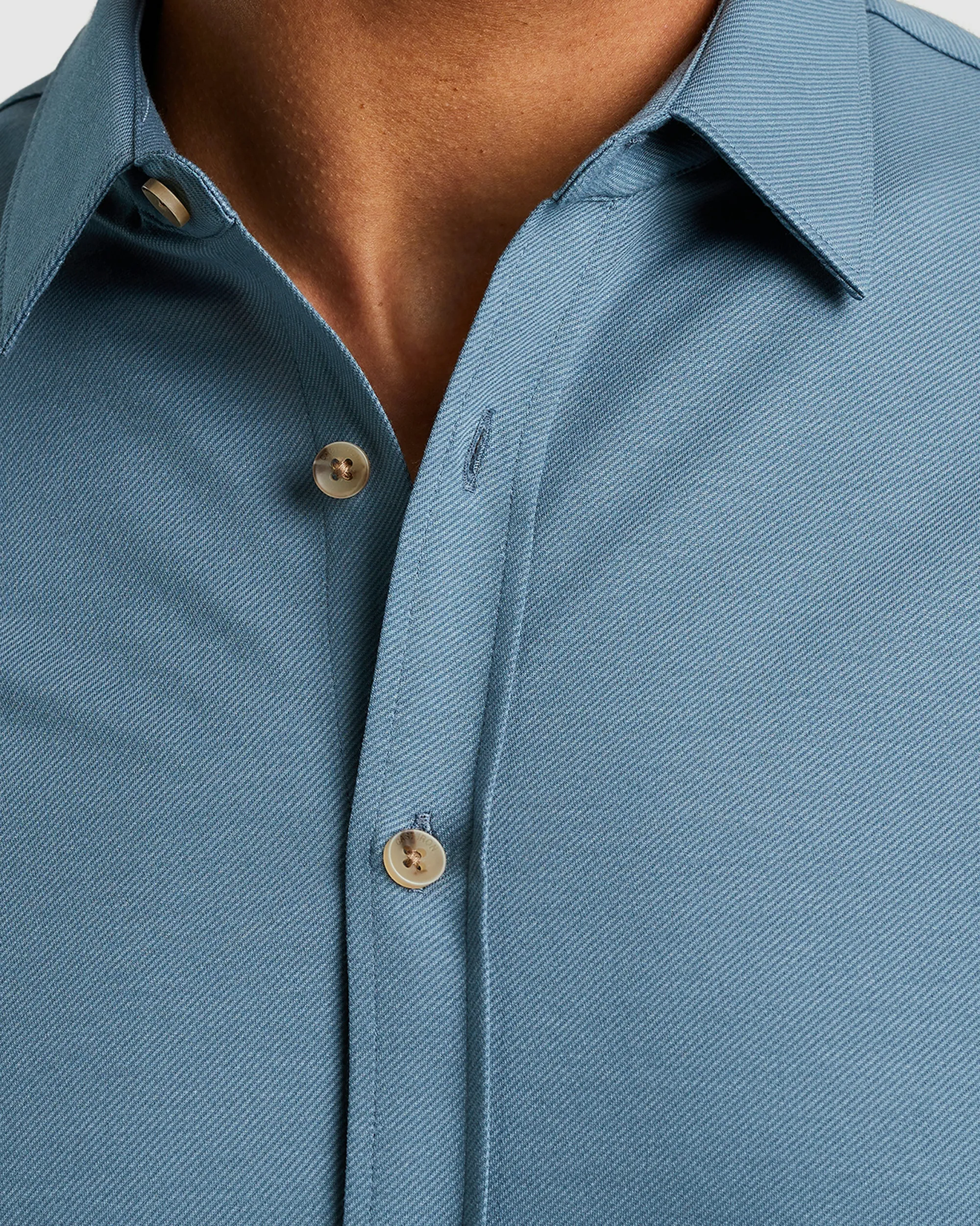 Cast Iron Casual Overhemd LM Blauw 098820-001-L