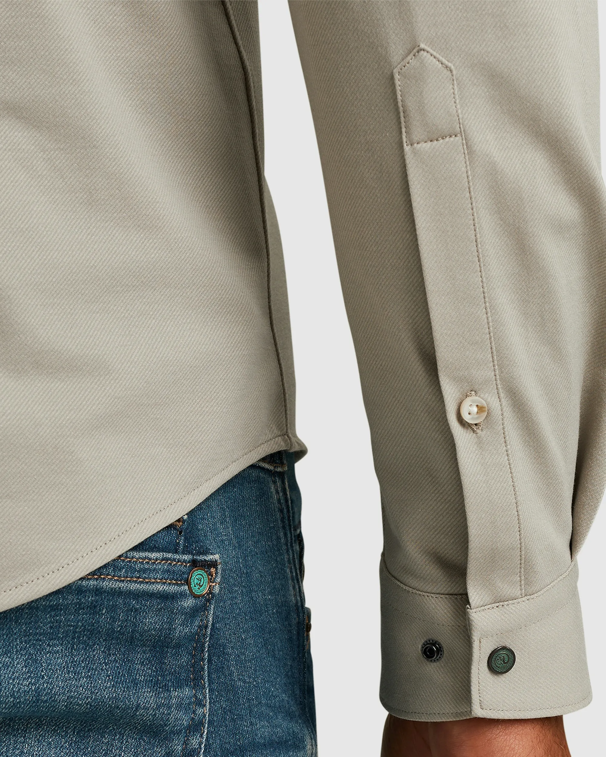 Cast Iron Casual Overhemd LM Khaki 098821-001-L