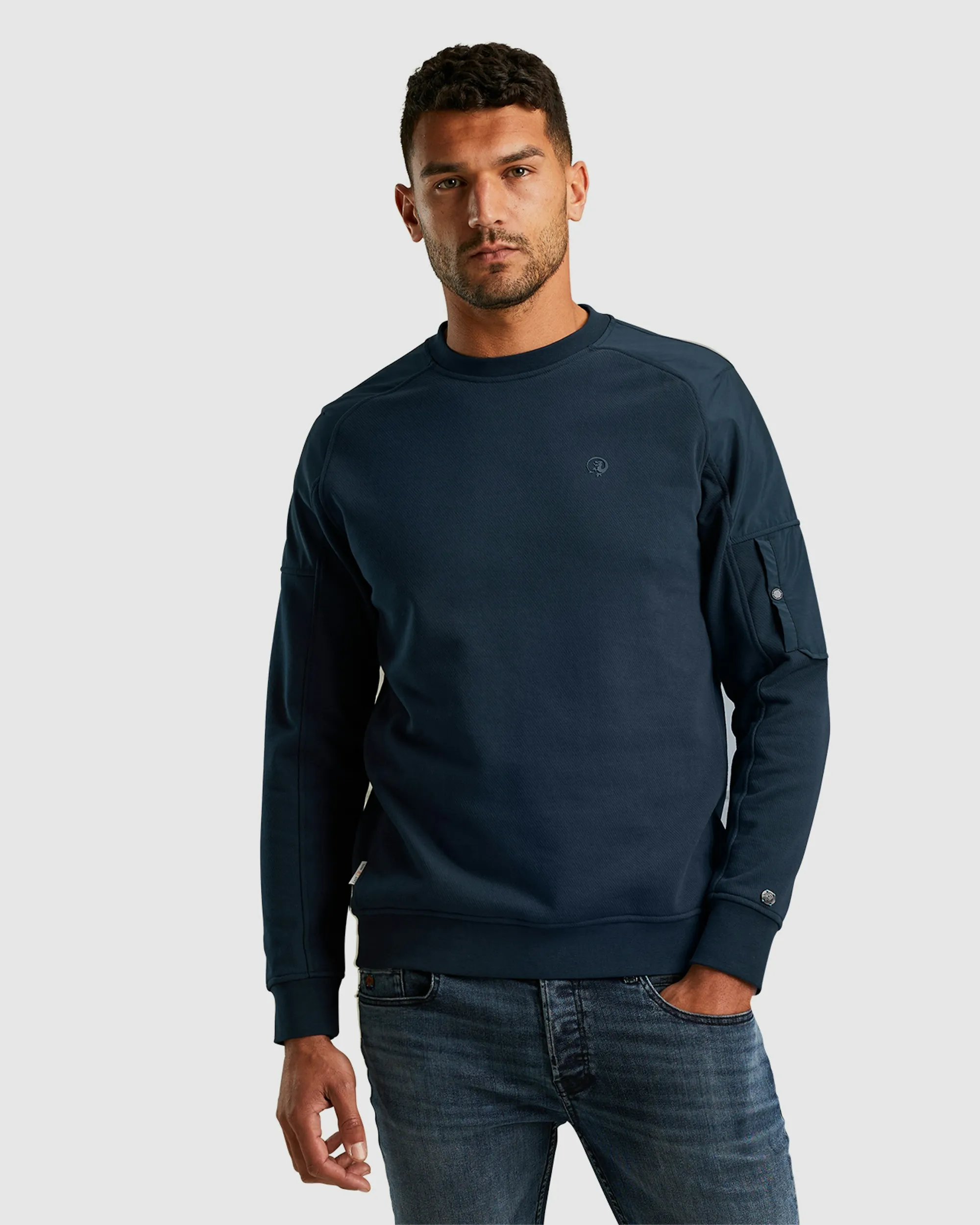 Cast Iron Sweater Blauw 098827-001-L
