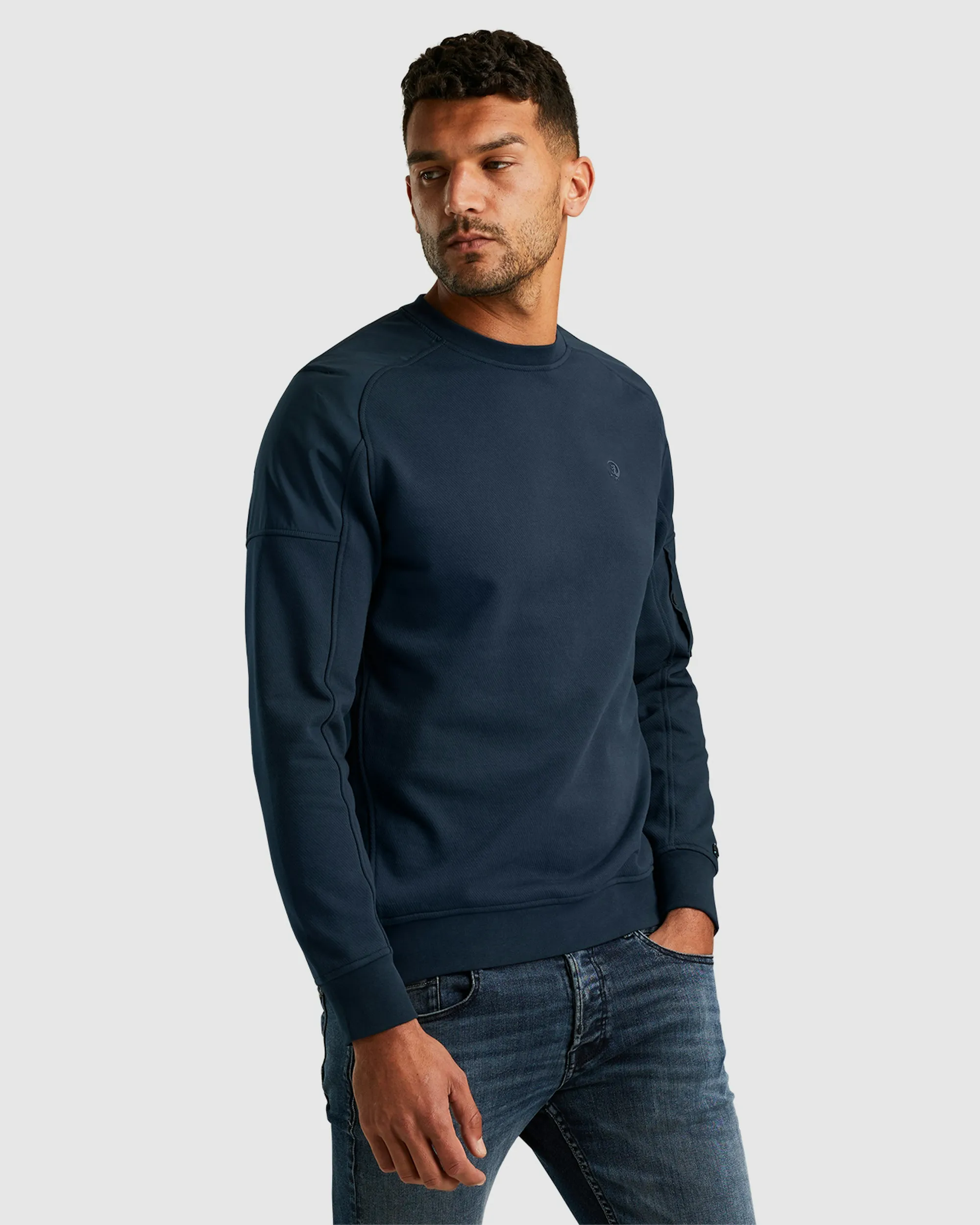 Cast Iron Sweater Blauw 098827-001-L