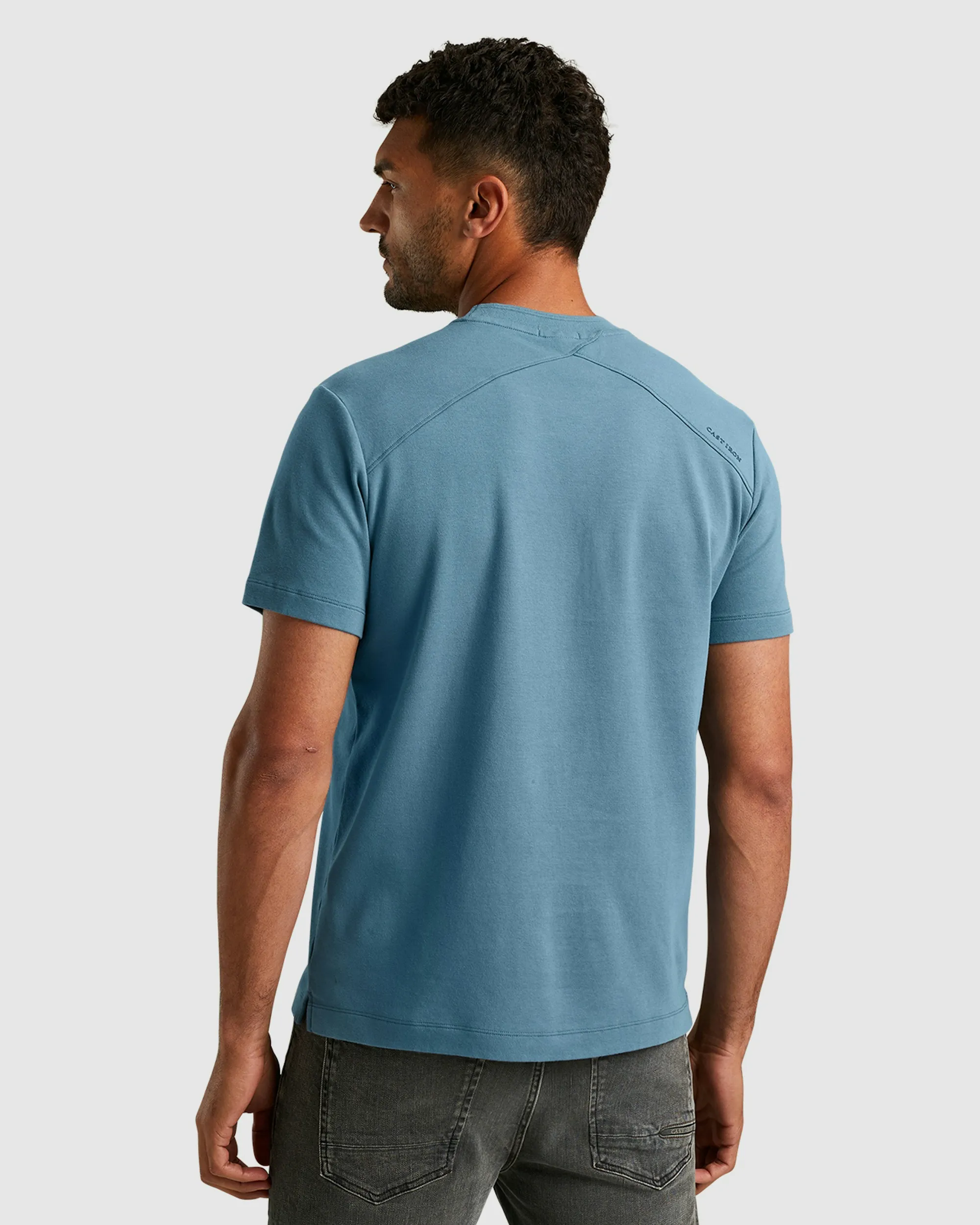 Cast Iron T-shirt KM Blauw 098829-001-L