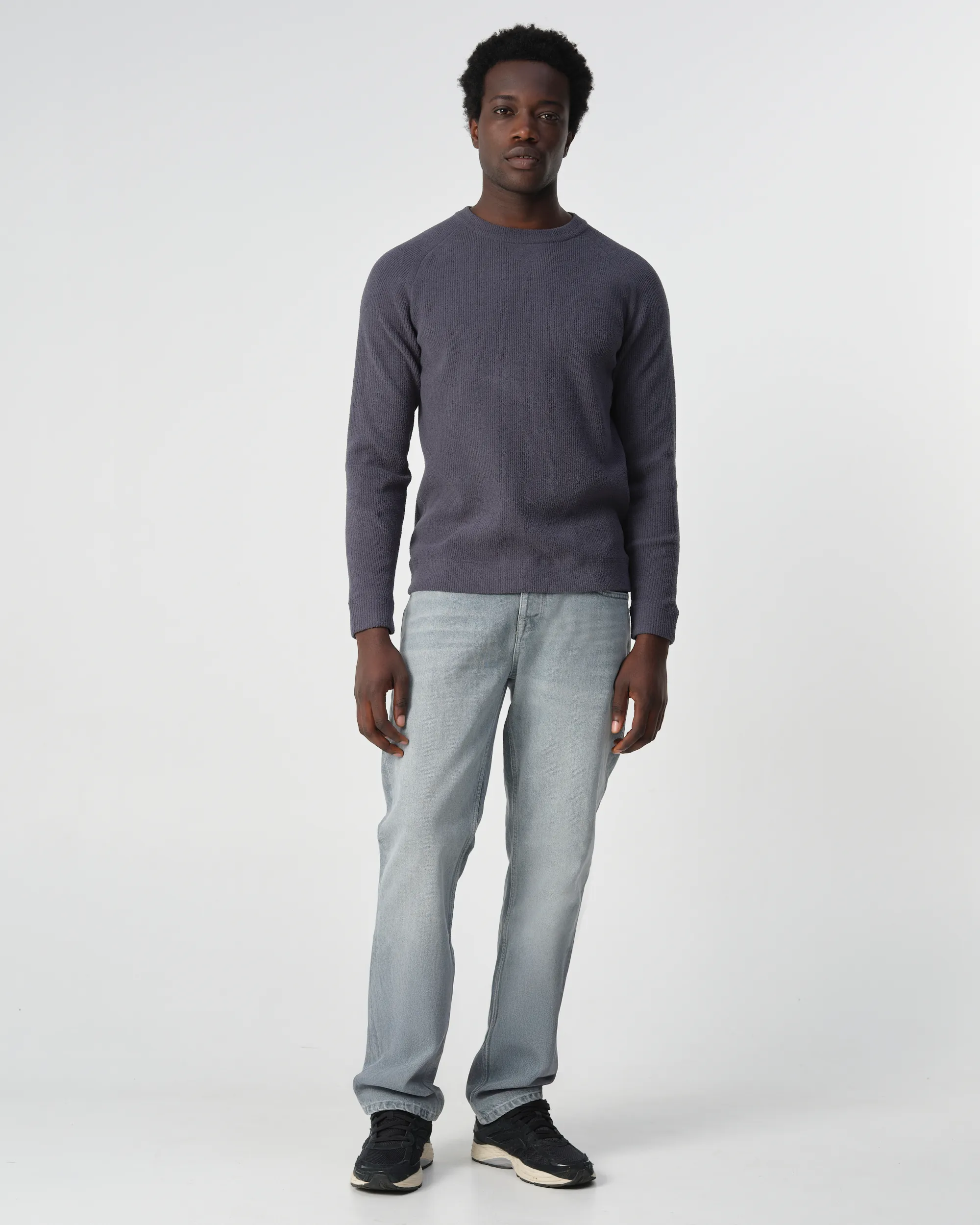 J.C. RAGS Ramil Trui ronde hals Ombre Blue 099129-002-L