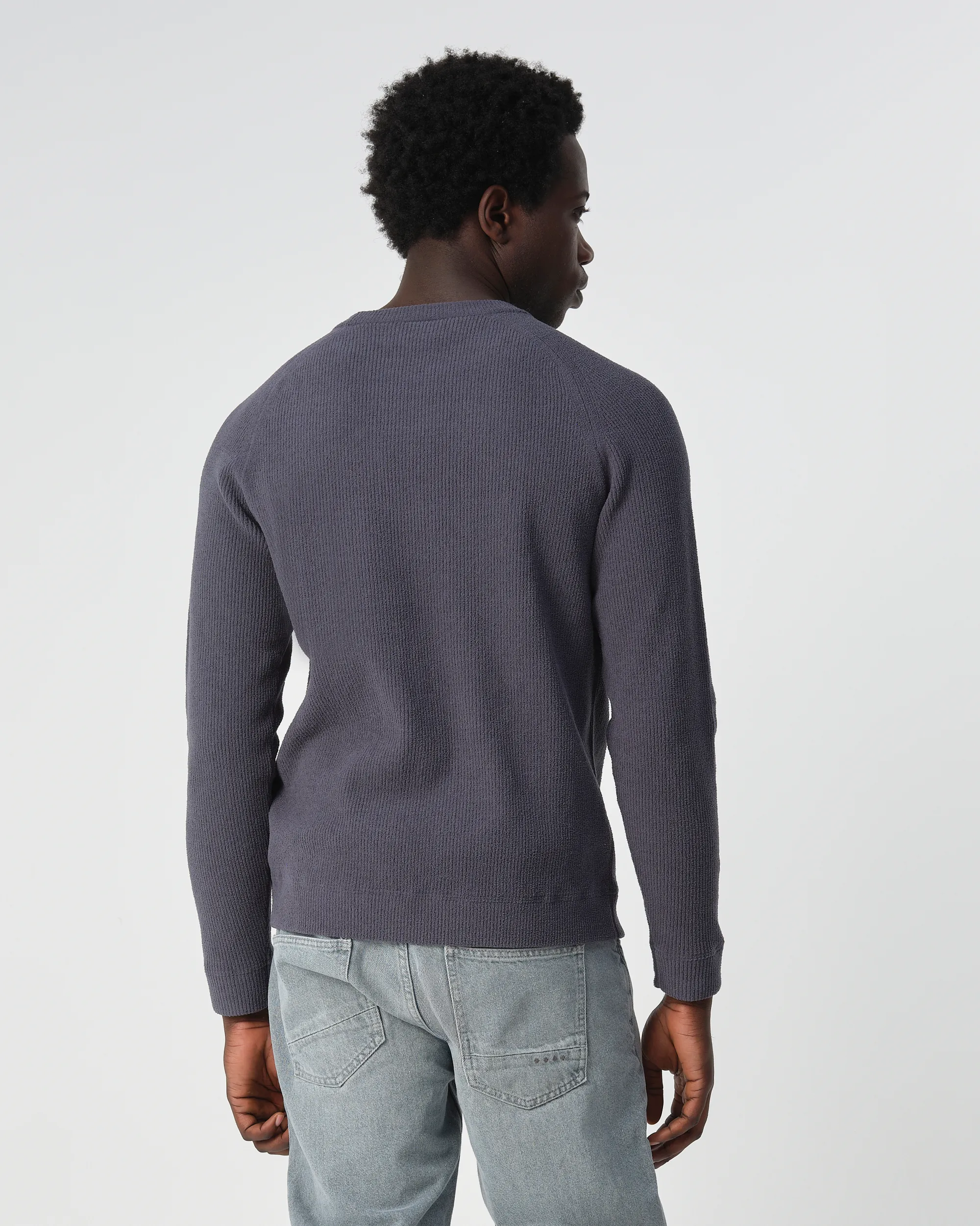 J.C. RAGS Ramil Trui ronde hals Ombre Blue 099129-002-L