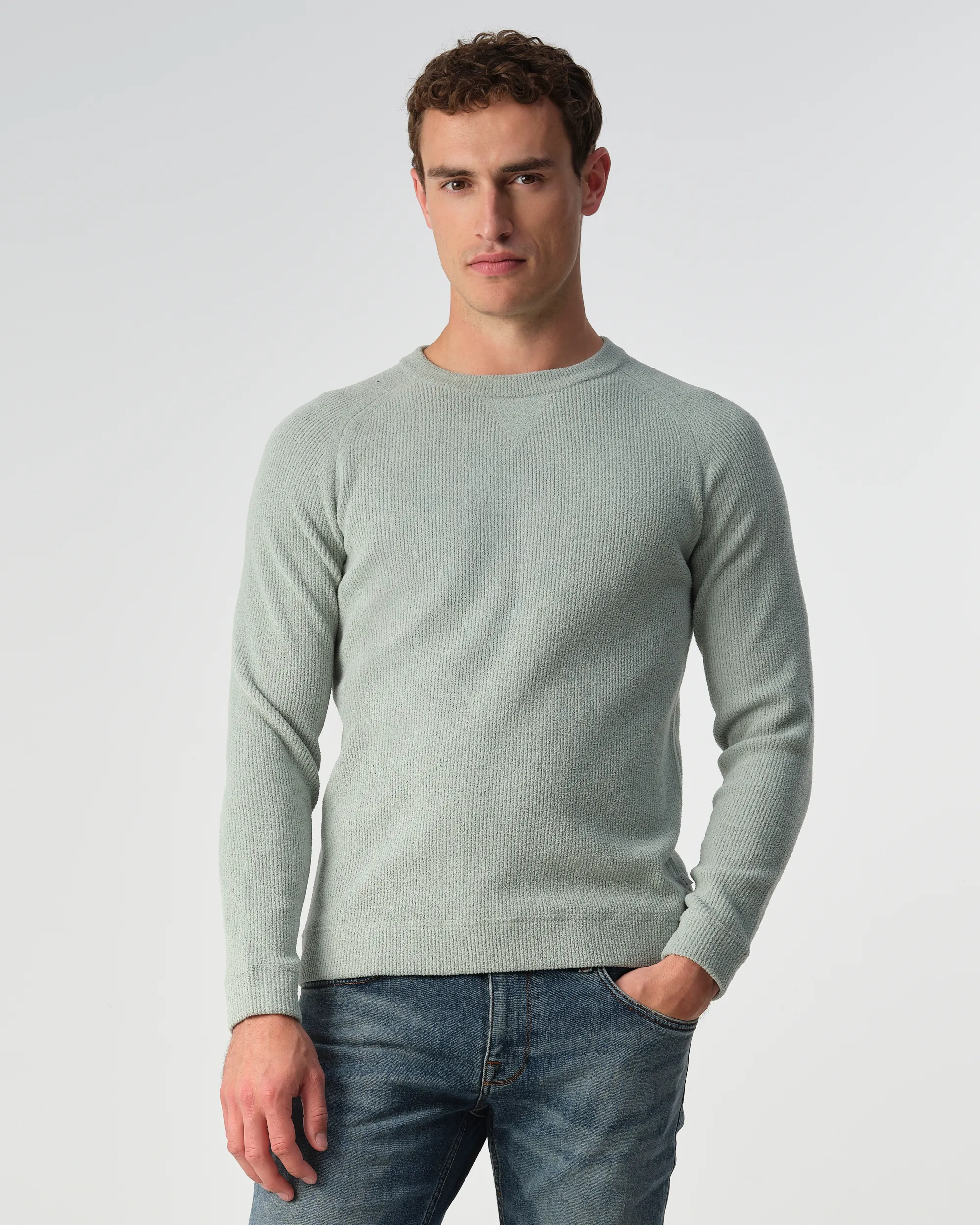 J.C. RAGS Ramil Trui ronde hals Iceberg Green 099129-004-L