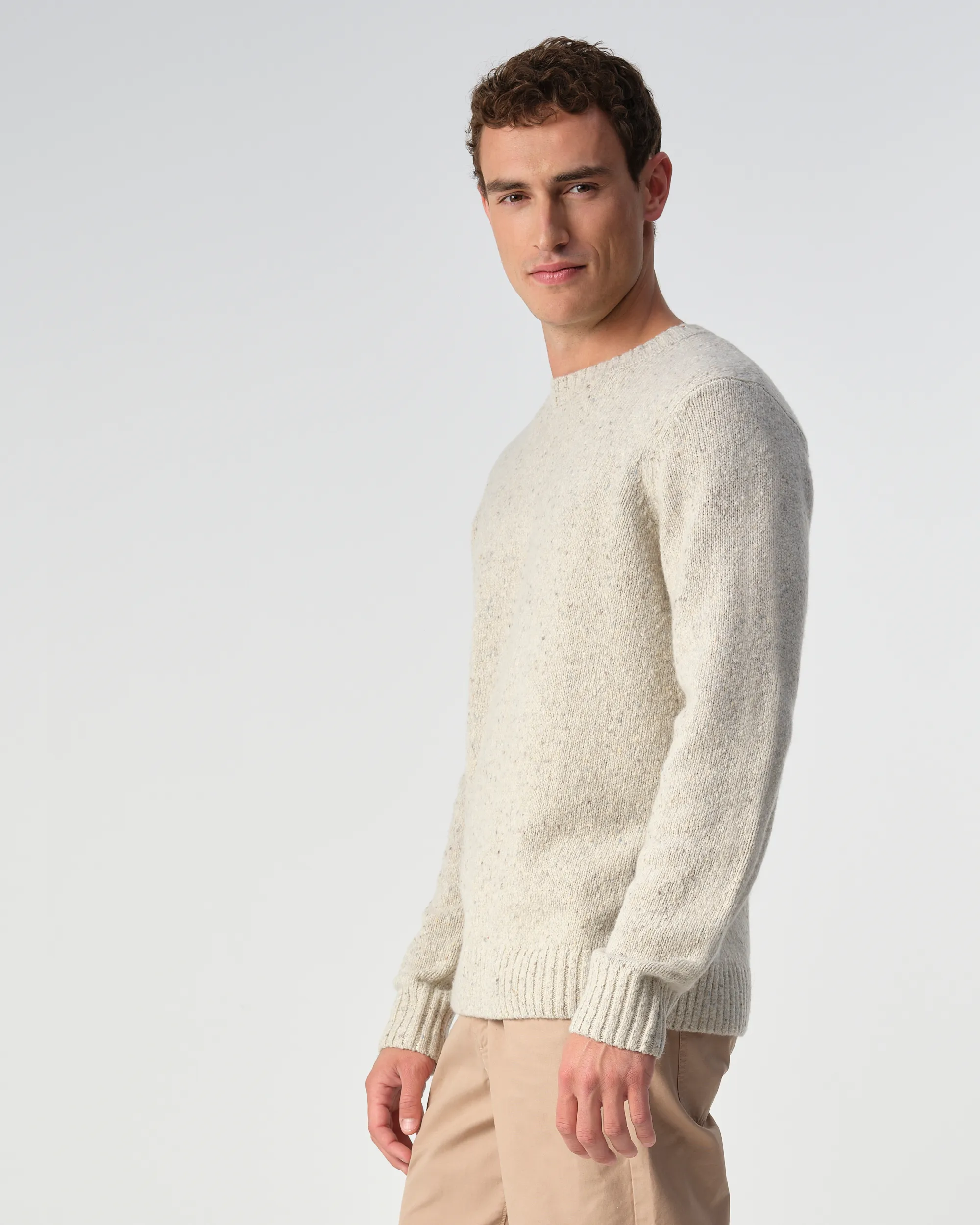 J.C. RAGS Trui O-hals Crystal Gray beige  099131-002-L