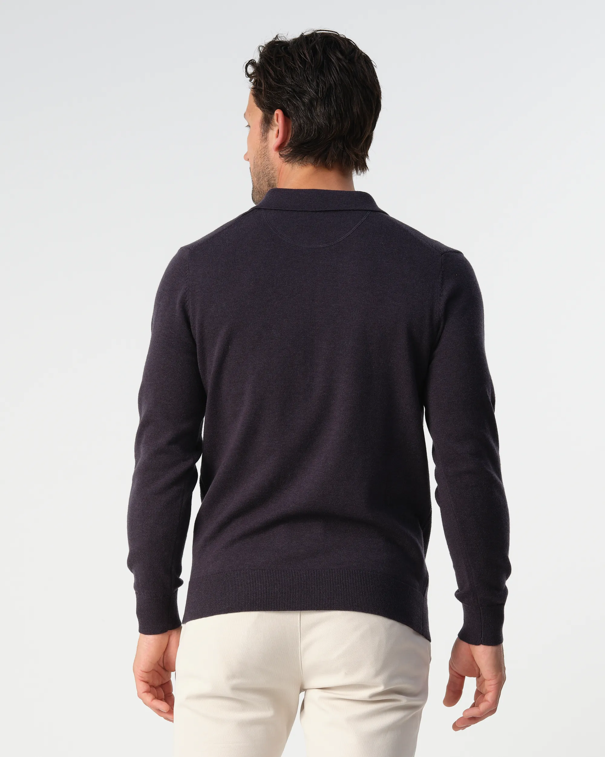 Campbell Polo Lange mouw Night Sky melange 099135-001-L