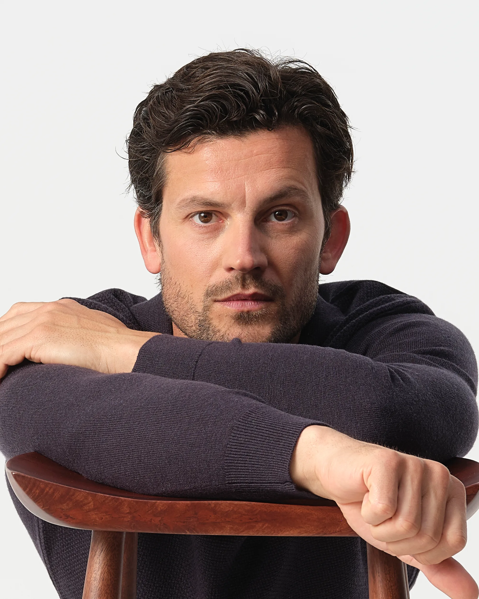 Campbell Polo Lange mouw Night Sky melange 099135-001-L