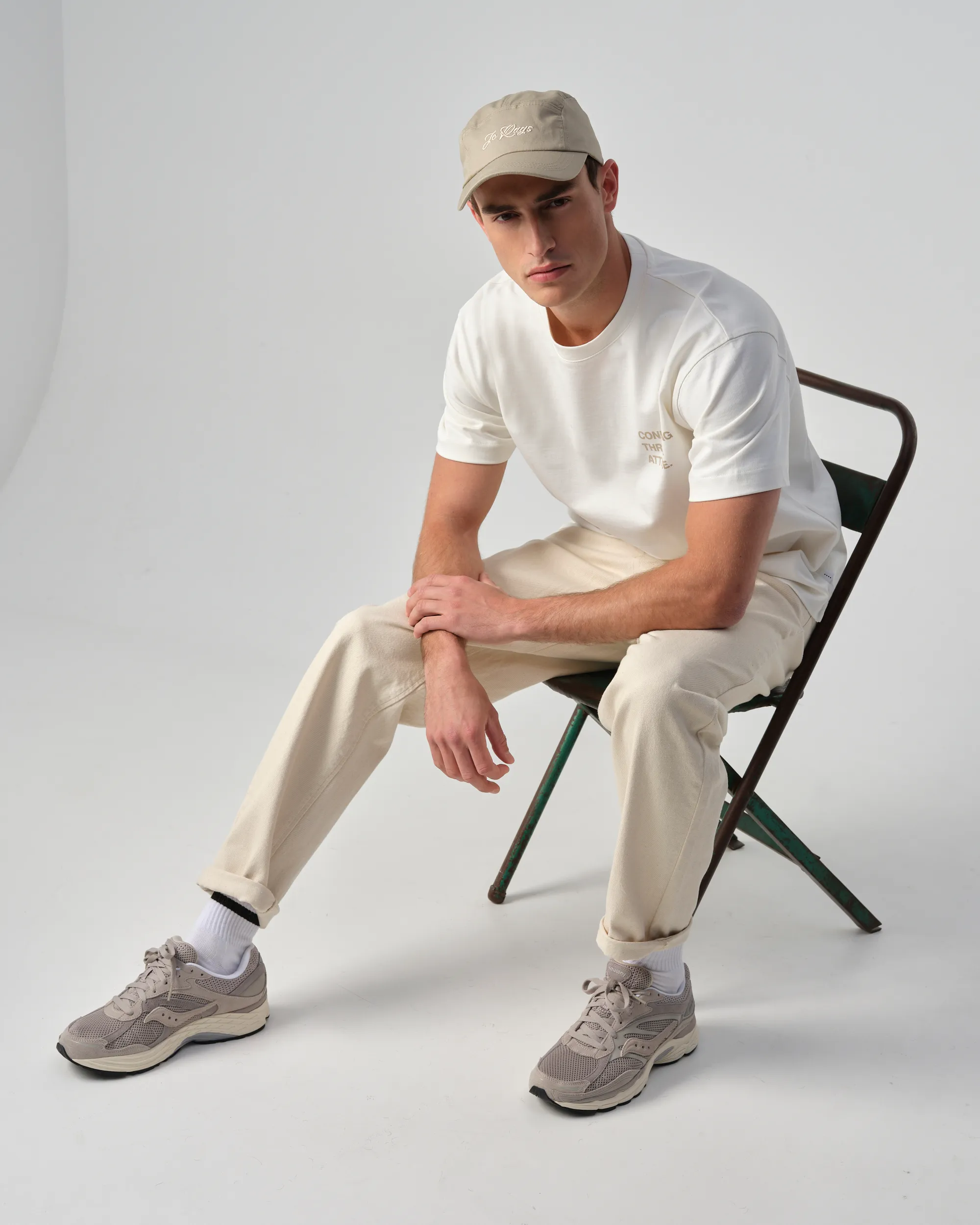 J.C. RAGS Arvin T-shirt KM  Coconut milk 099150-001-L