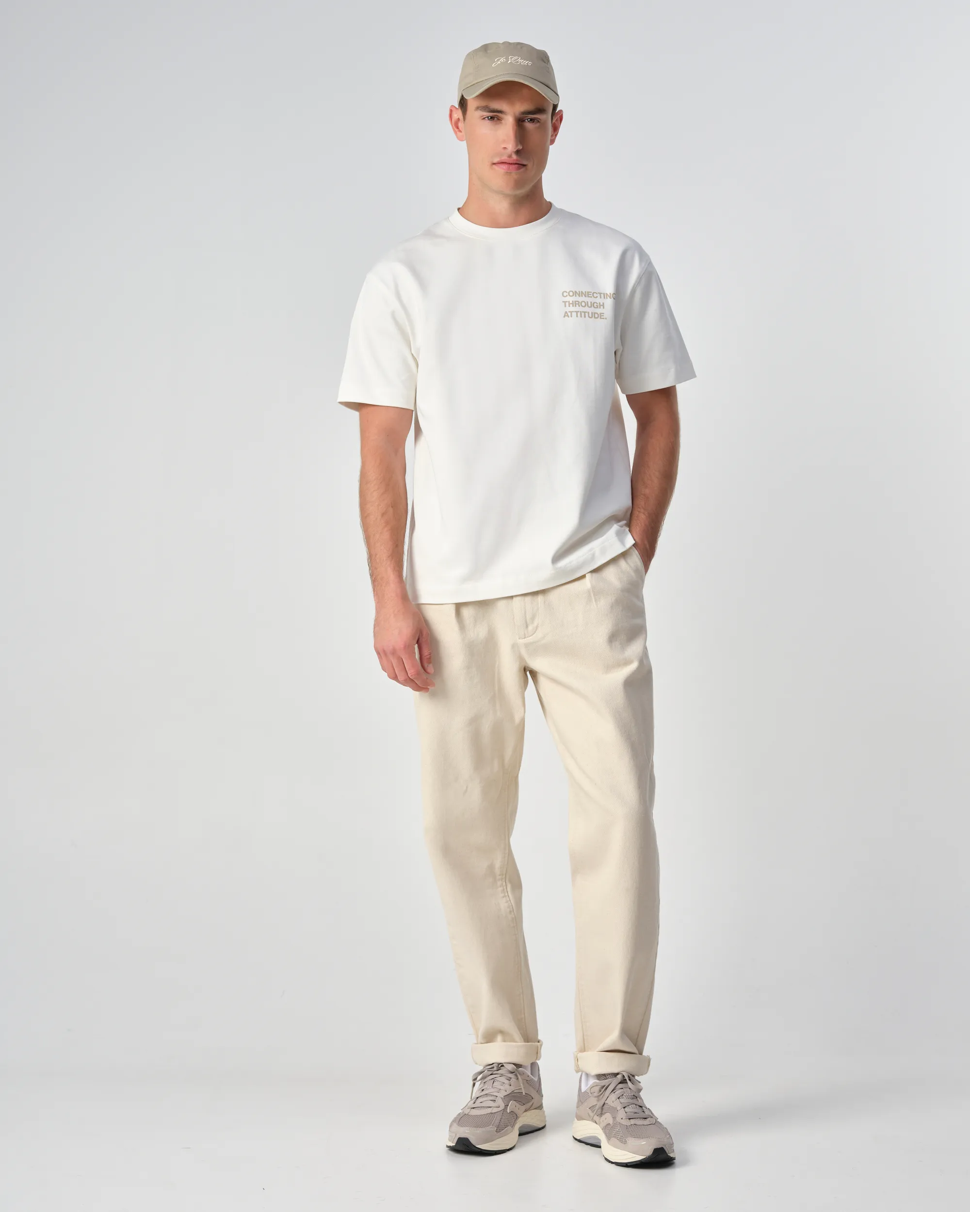 J.C. RAGS Arvin T-shirt KM  Coconut milk 099150-001-L