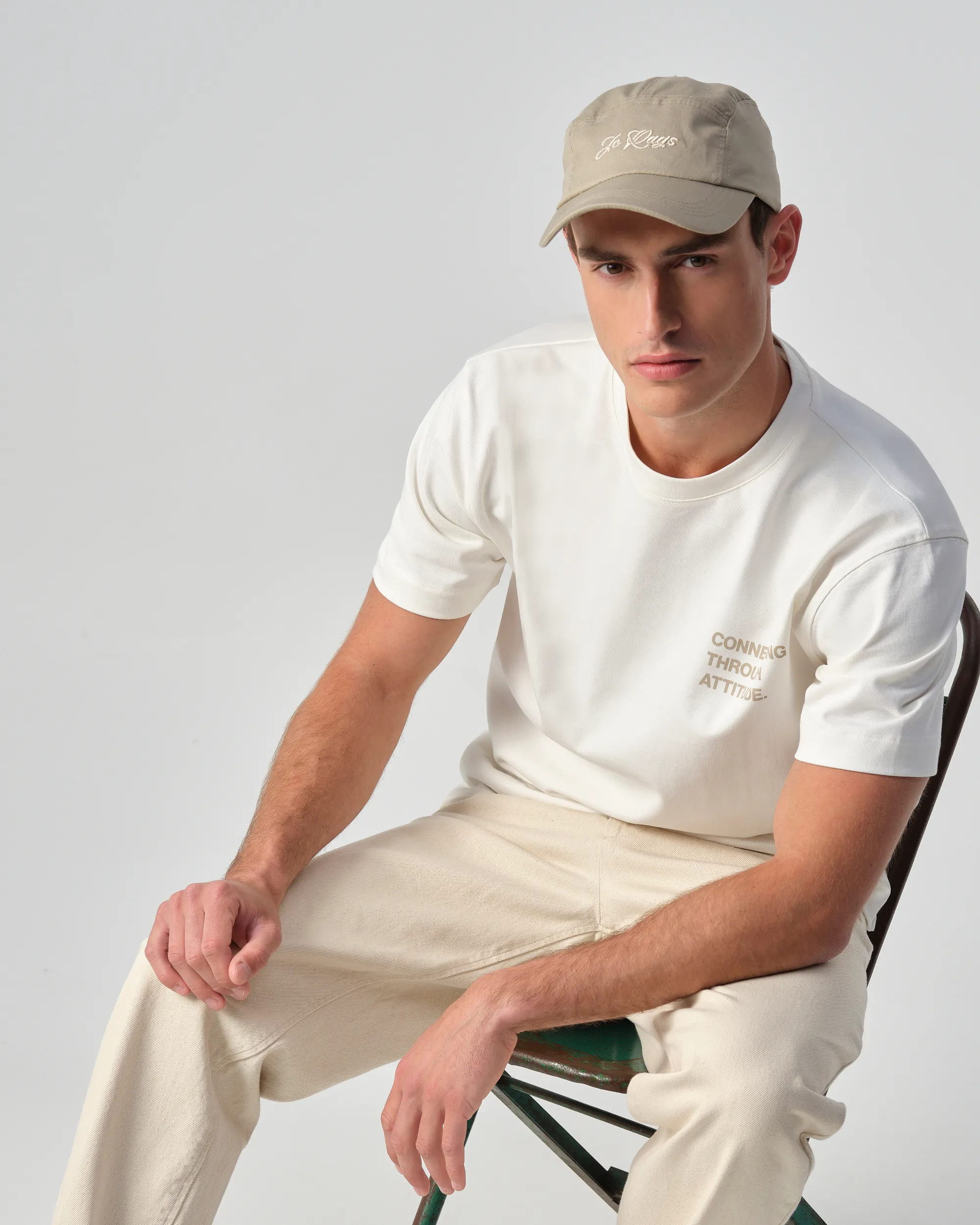 J.C. RAGS Arvin T-shirt KM  Coconut milk 099150-001-L