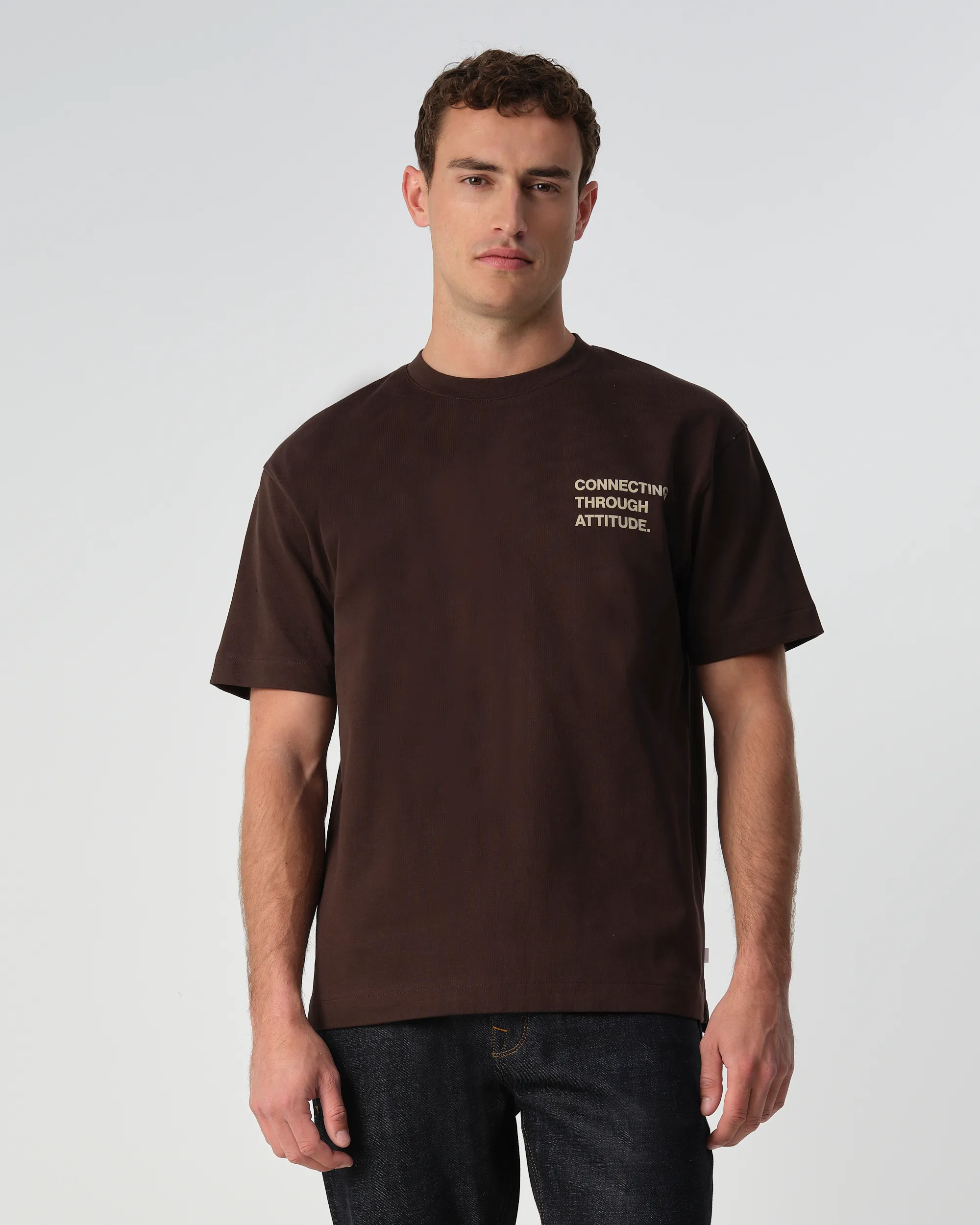 J.C. RAGS Arvin T-shirt KM  Mole dark brown 099150-003-L