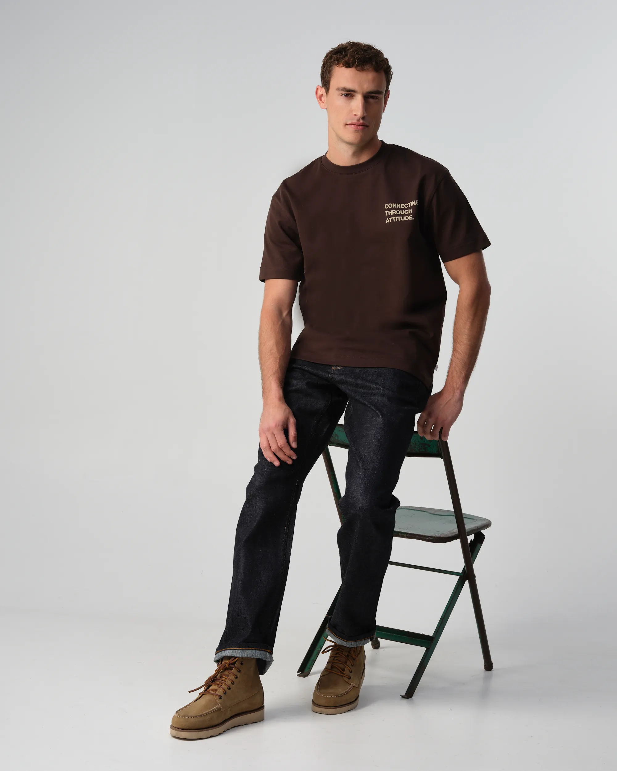 J.C. RAGS Arvin T-shirt KM  Mole dark brown 099150-003-L