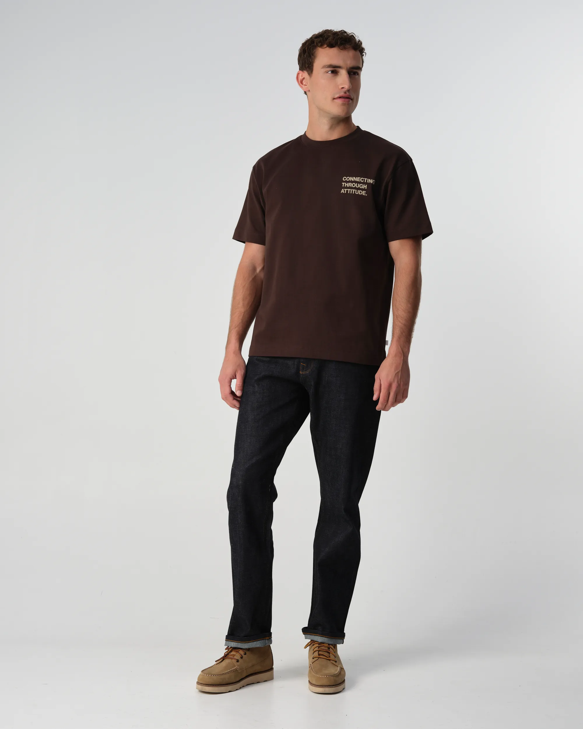 J.C. RAGS Arvin T-shirt KM  Mole dark brown 099150-003-L