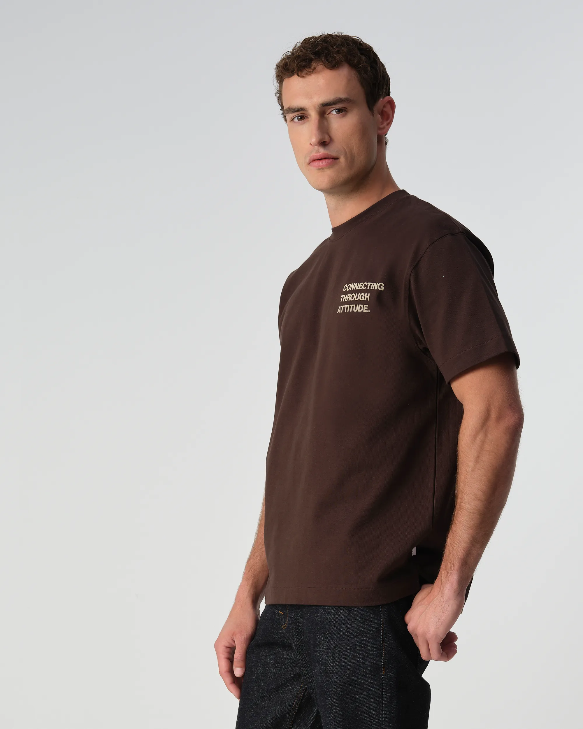 J.C. RAGS Arvin T-shirt KM  Mole dark brown 099150-003-L
