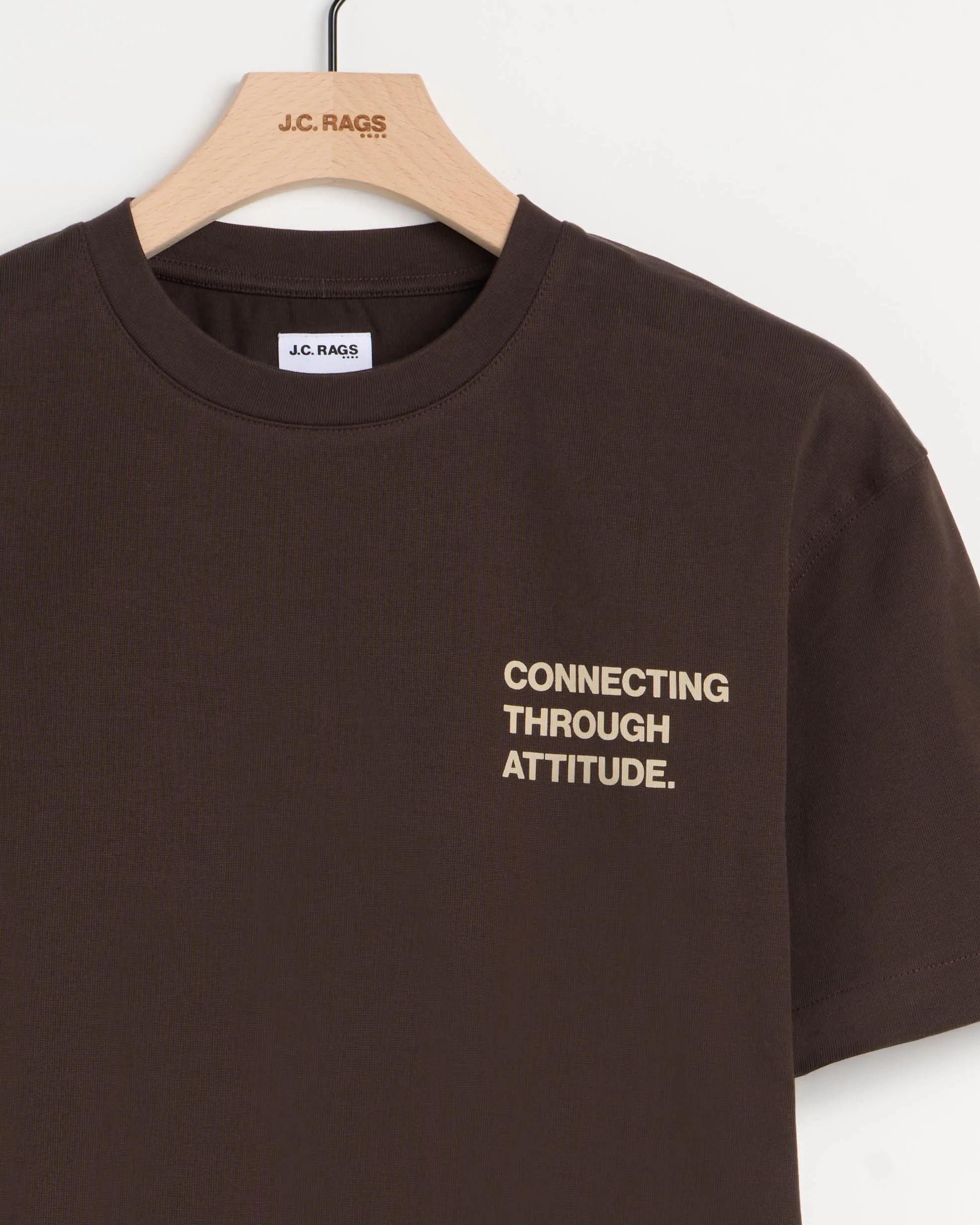 J.C. RAGS Arvin T-shirt KM  Mole dark brown 099150-003-L