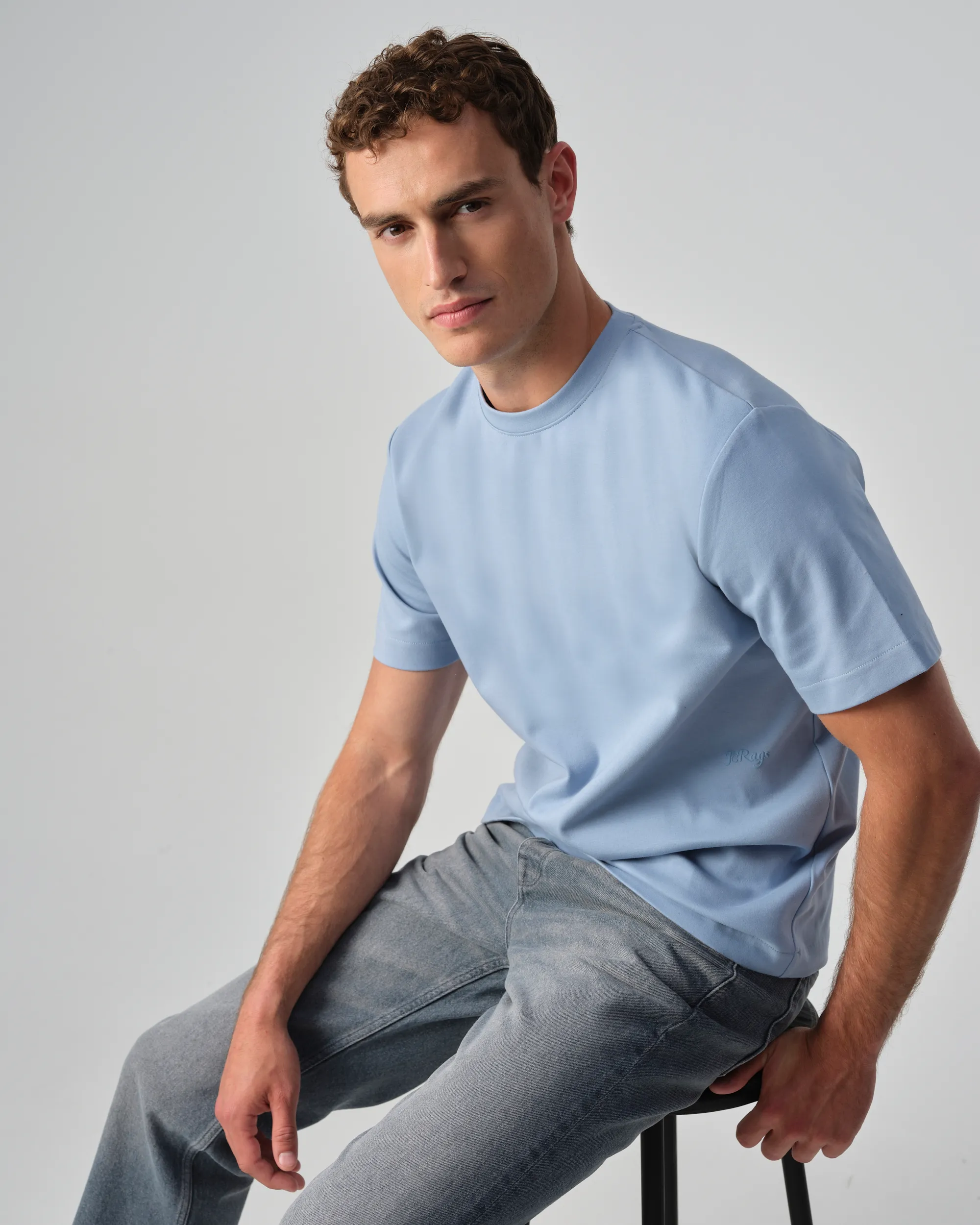 J.C. RAGS - T-shirt KM Ruben Allure Blue 099161-001-L