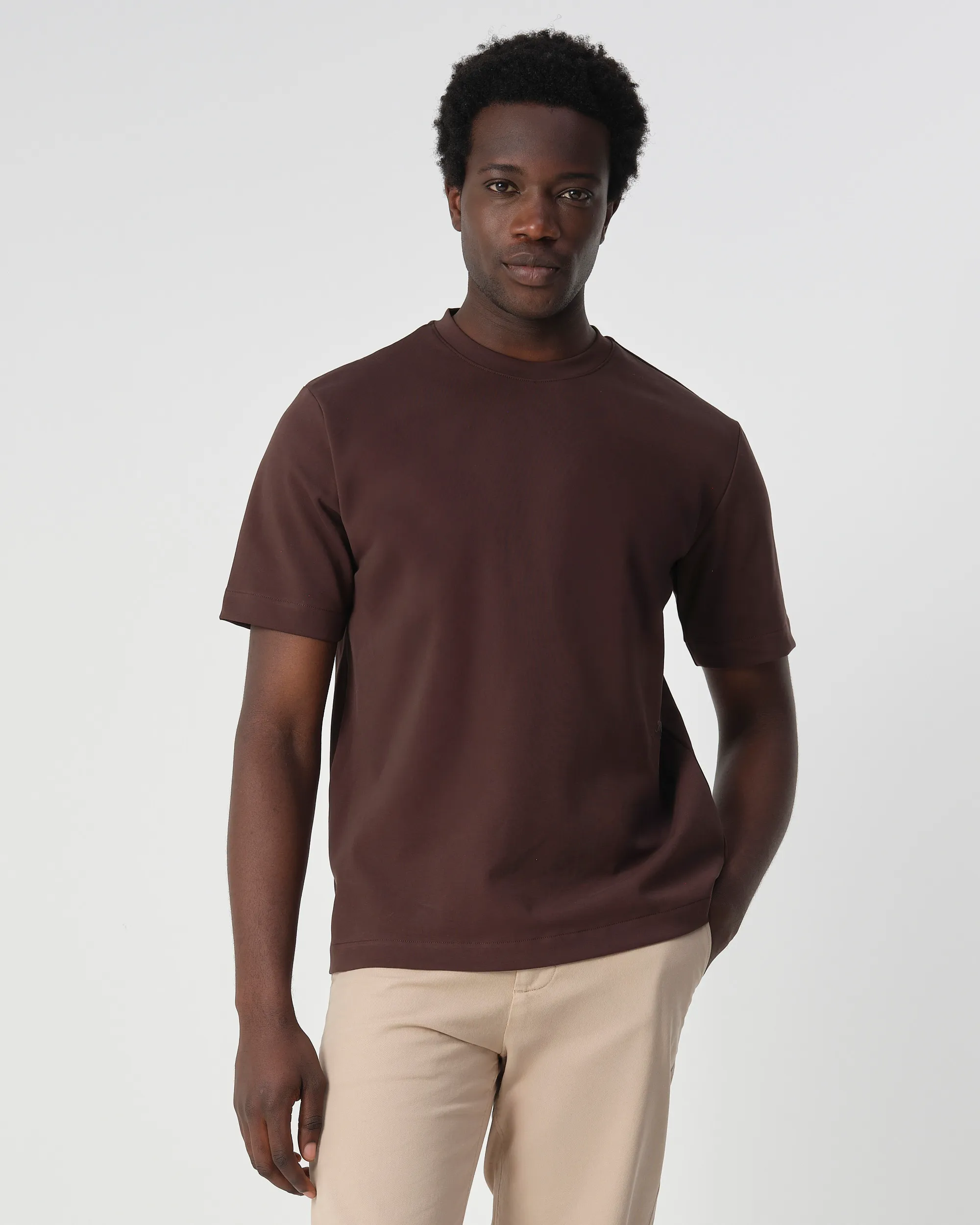 J.C. RAGS - T-shirt KM Ruben Mole dark brown 099161-002-L