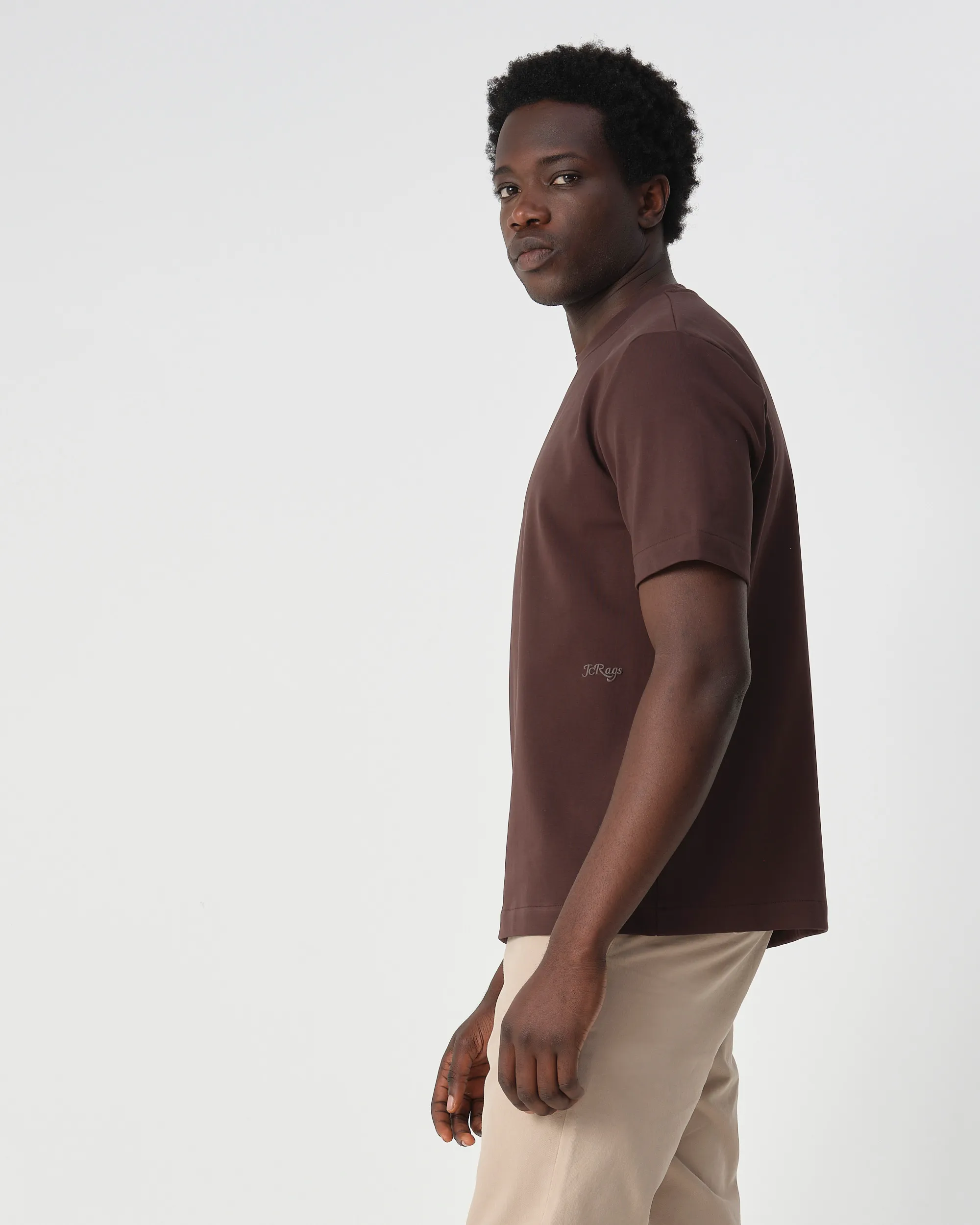 J.C. RAGS - T-shirt KM Ruben Mole dark brown 099161-002-L