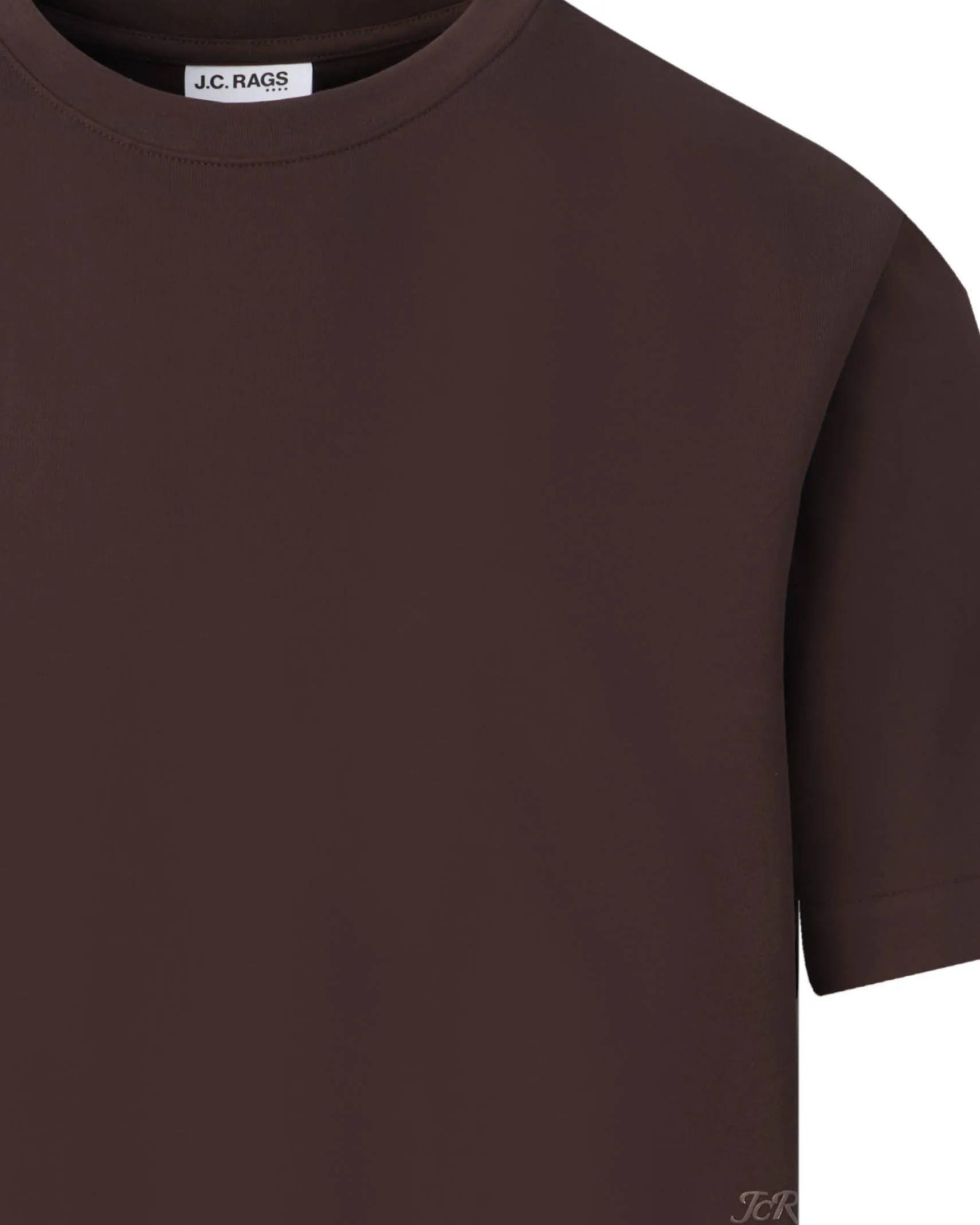 J.C. RAGS - T-shirt KM Ruben Mole dark brown 099161-002-L