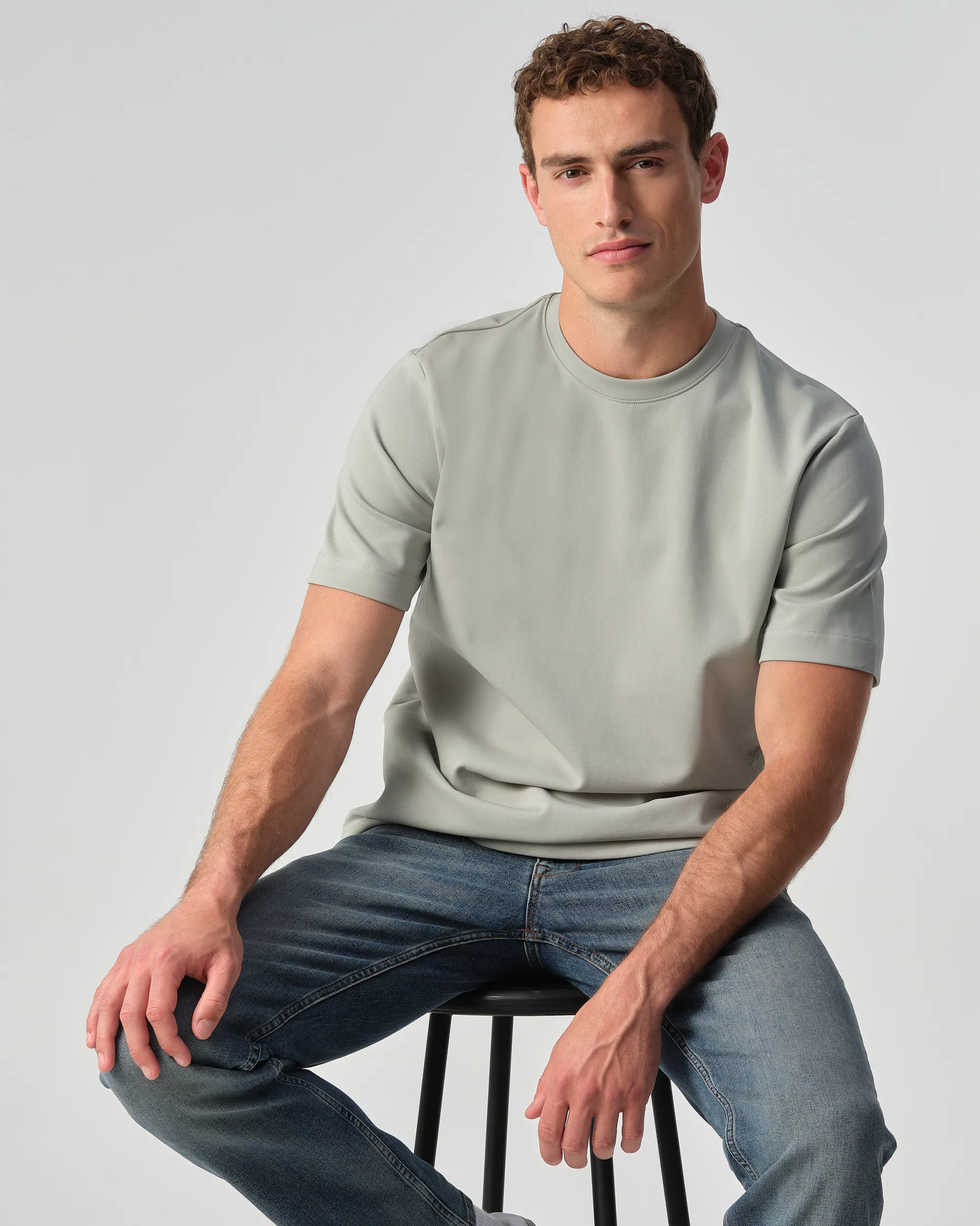 J.C. RAGS - T-shirt KM Ruben Iceberg Green 099161-003-L