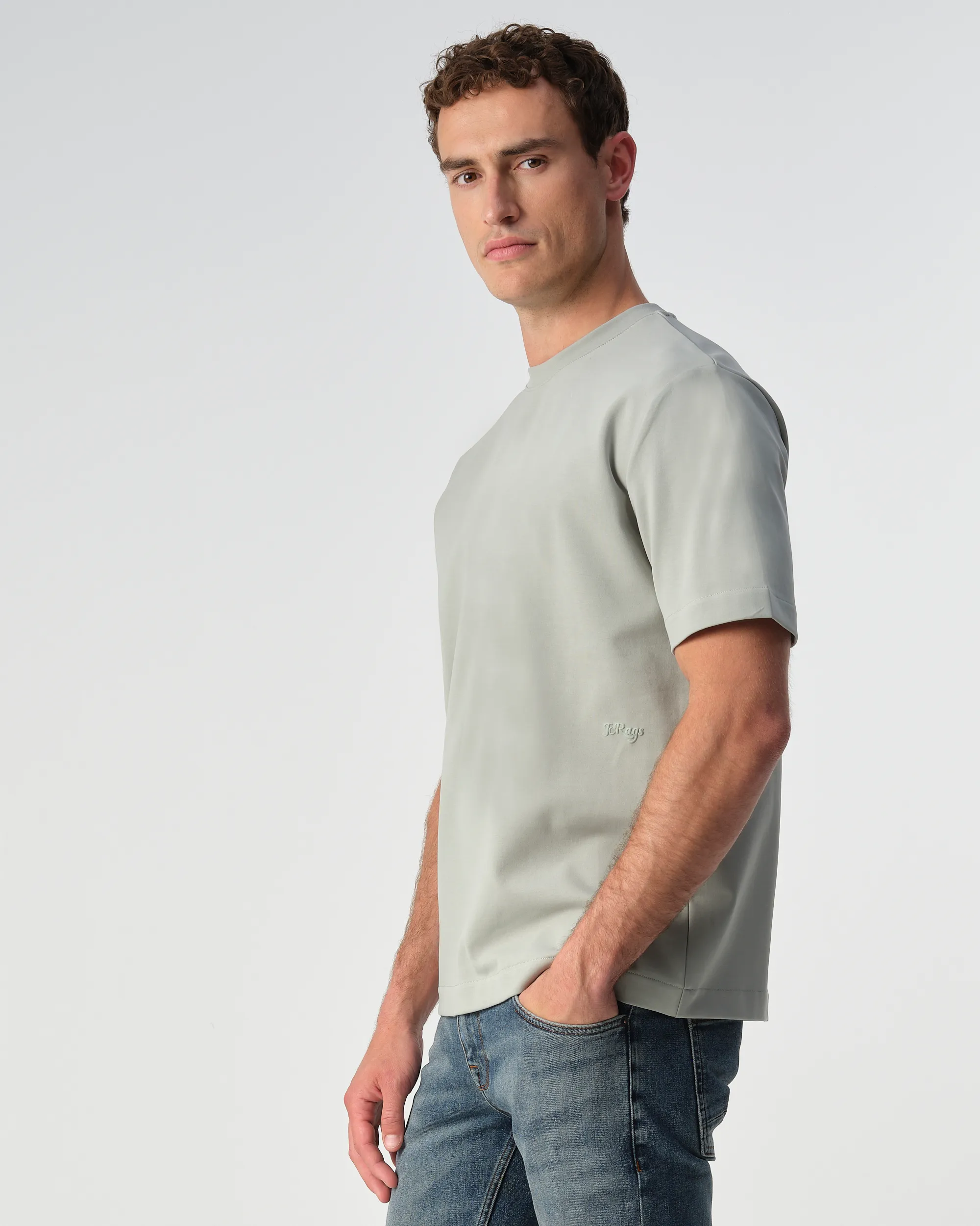 J.C. RAGS - T-shirt KM Ruben Iceberg Green 099161-003-L