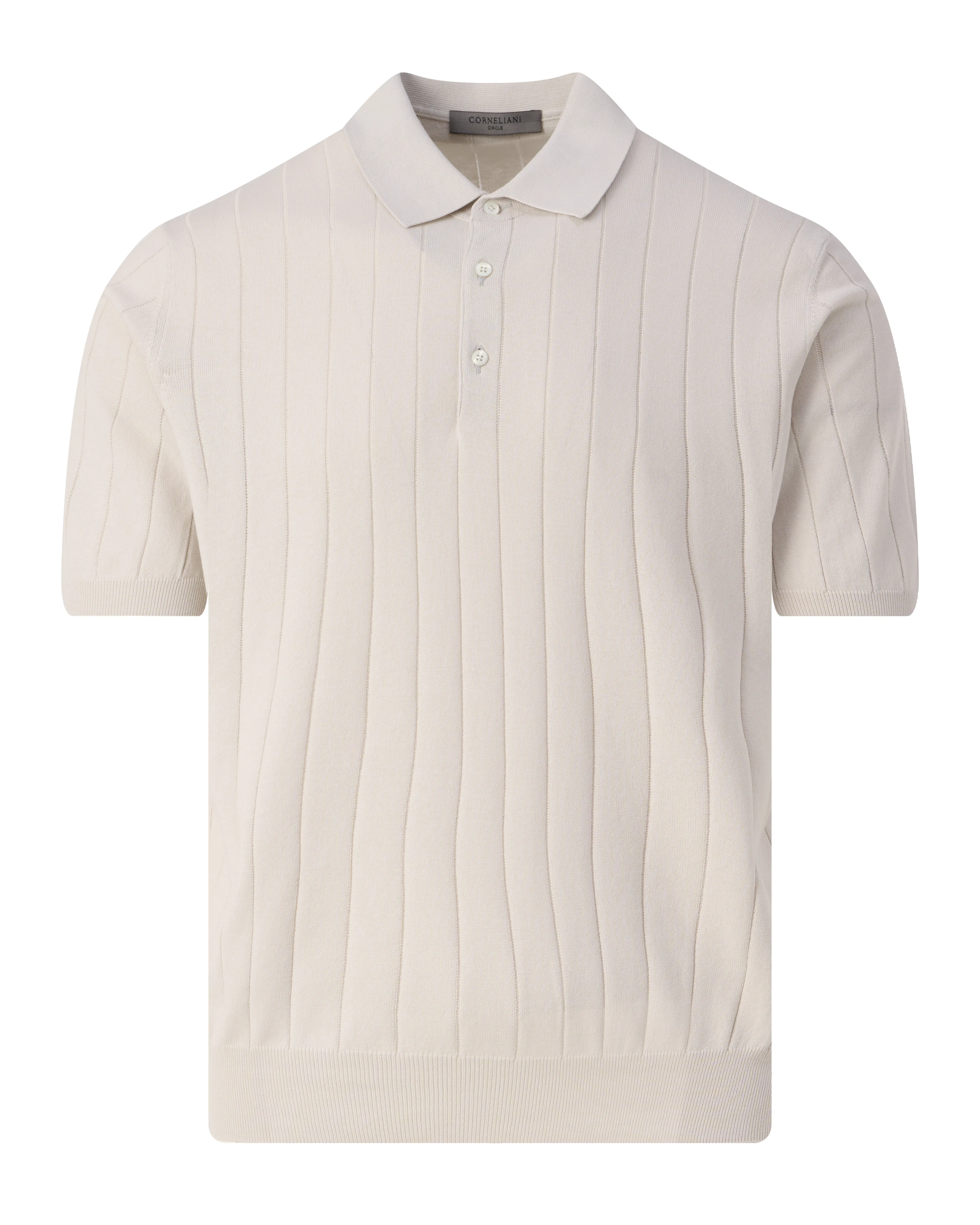 Corneliani Polo KM Ecru 099255-001-48