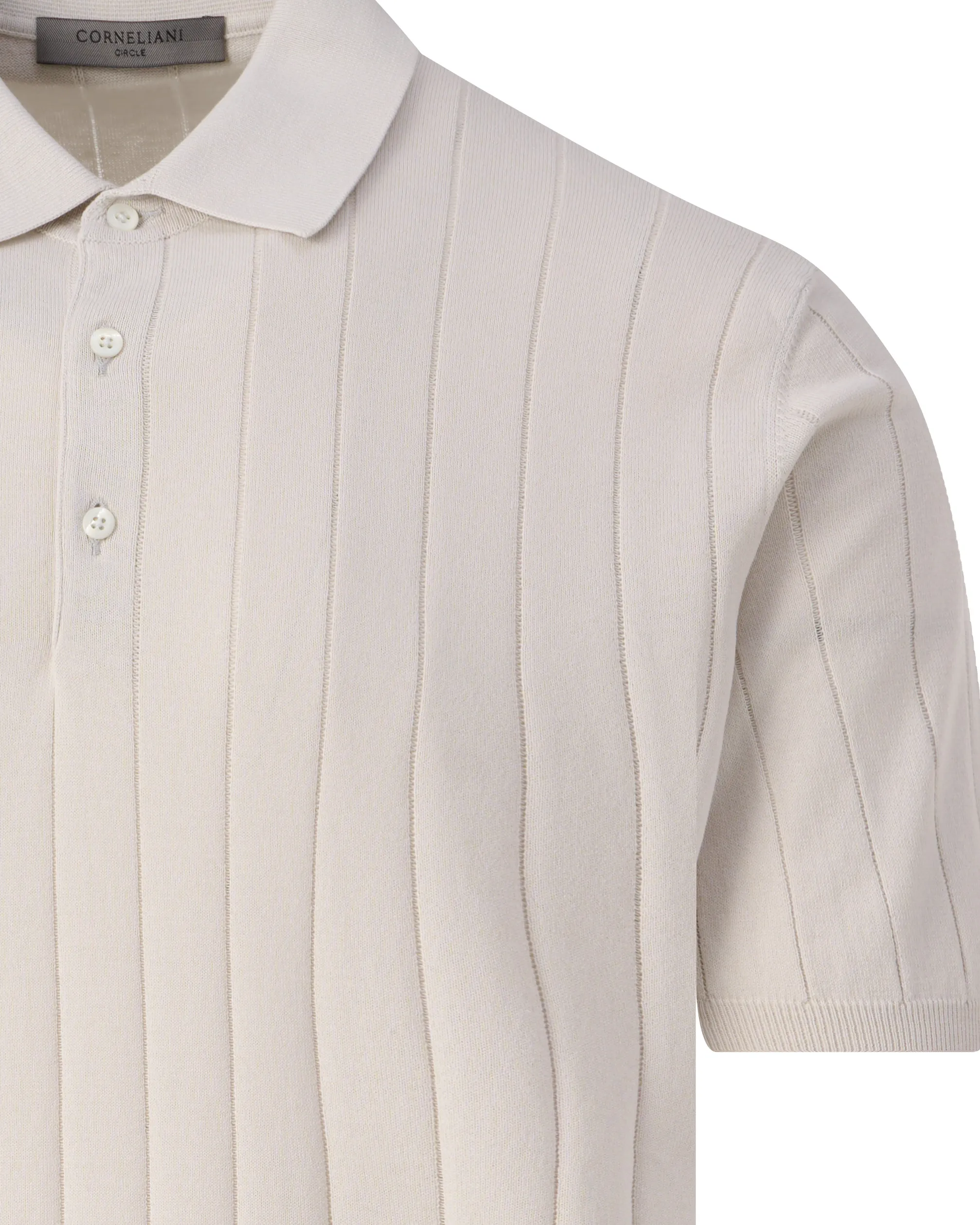 Corneliani Polo KM Ecru 099255-001-48