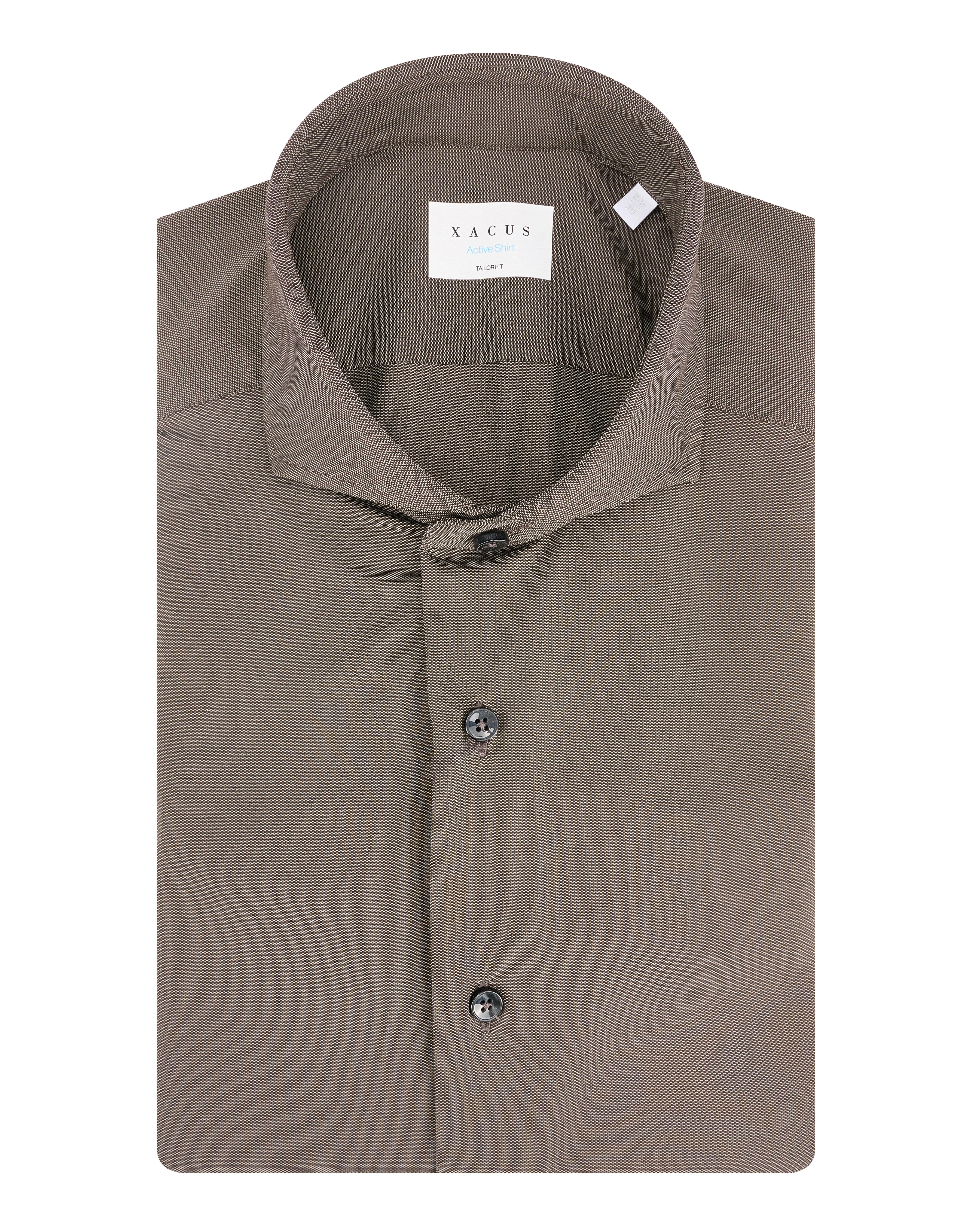 Xacus Overhemd LM Bruin 099631-001-40