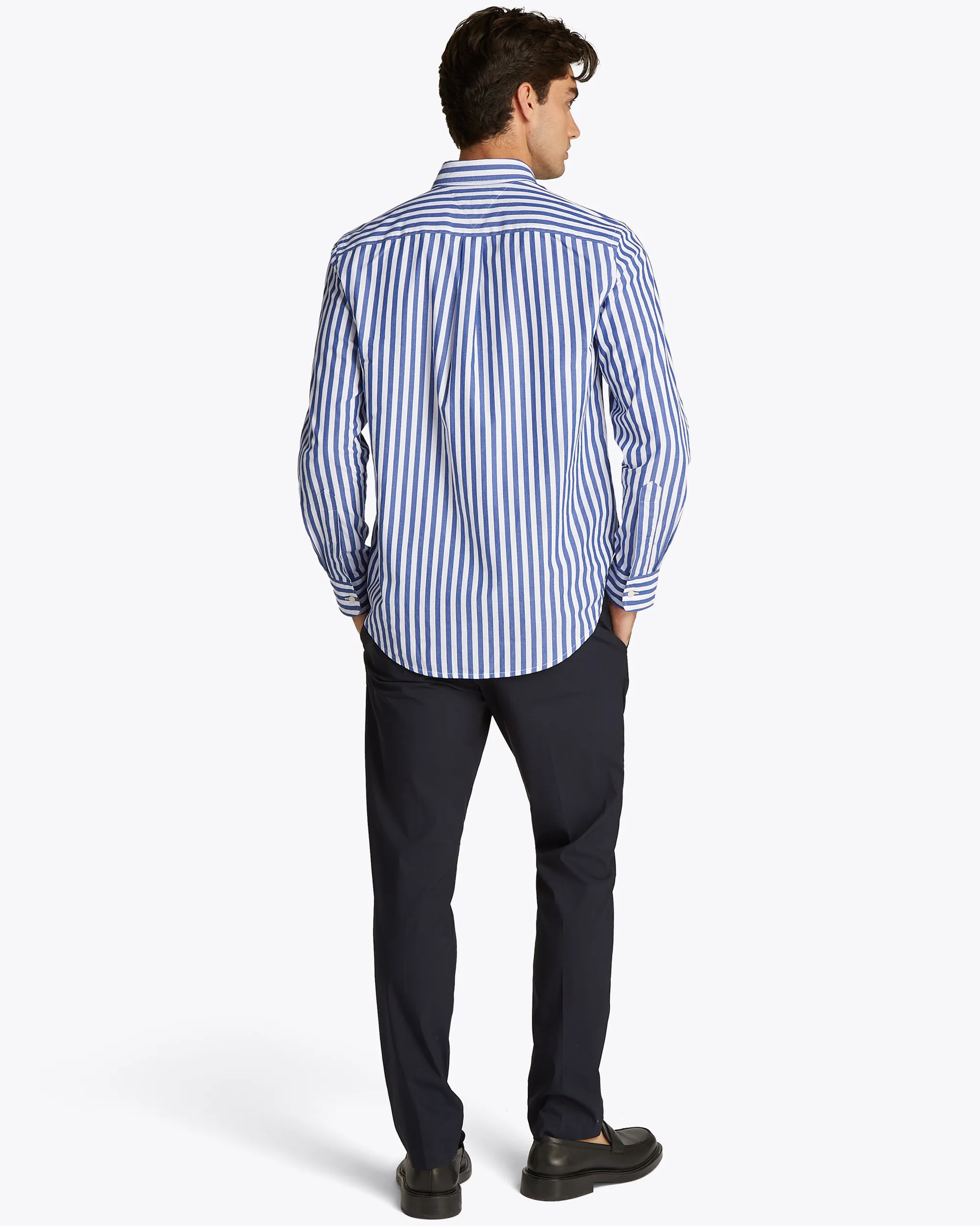 Tommy Hilfiger Menswear Casual Overhemd LM Donker blauw 099993-001-L