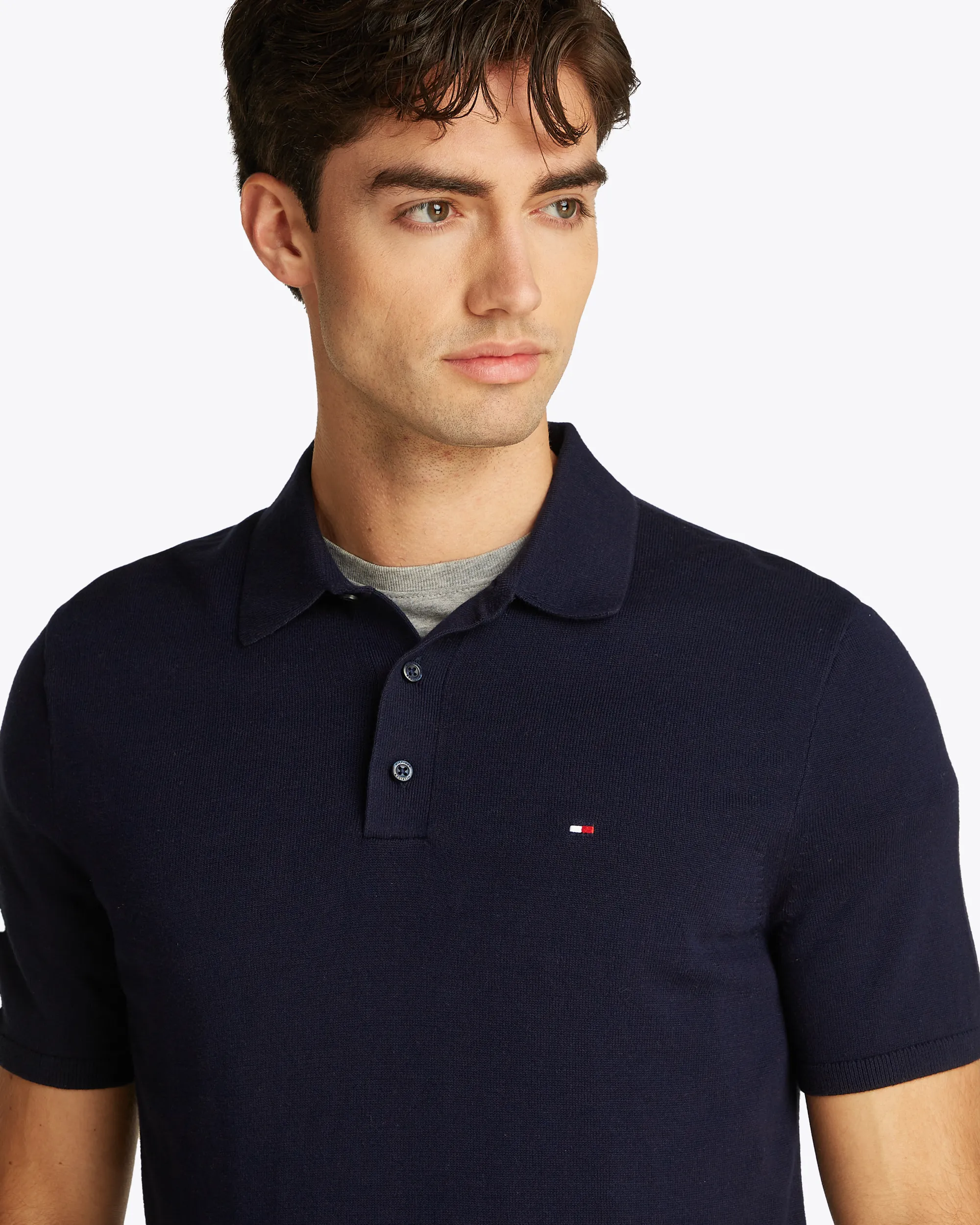 Tommy Hilfiger Menswear Polo KM Donker blauw 099996-001-L