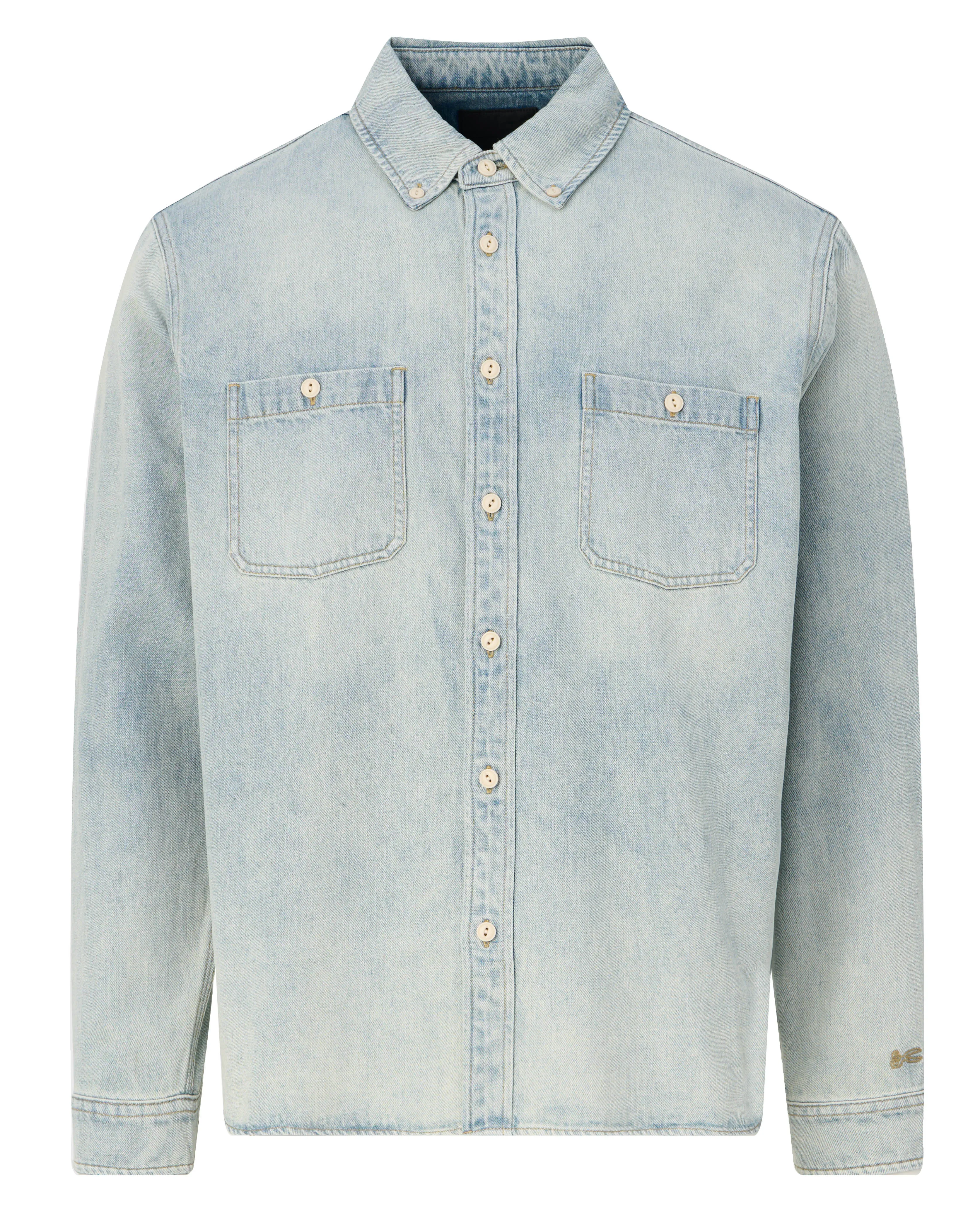 DENHAM Ben Casual Overhemd LM Blauw 101113-001-L