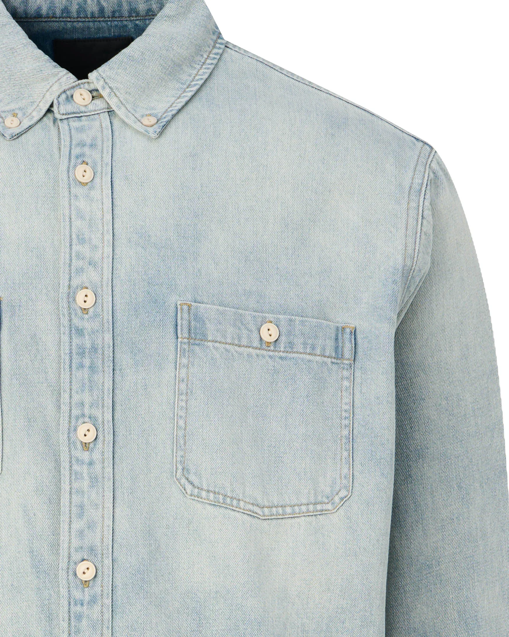 DENHAM Ben Casual Overhemd LM Blauw 101113-001-L